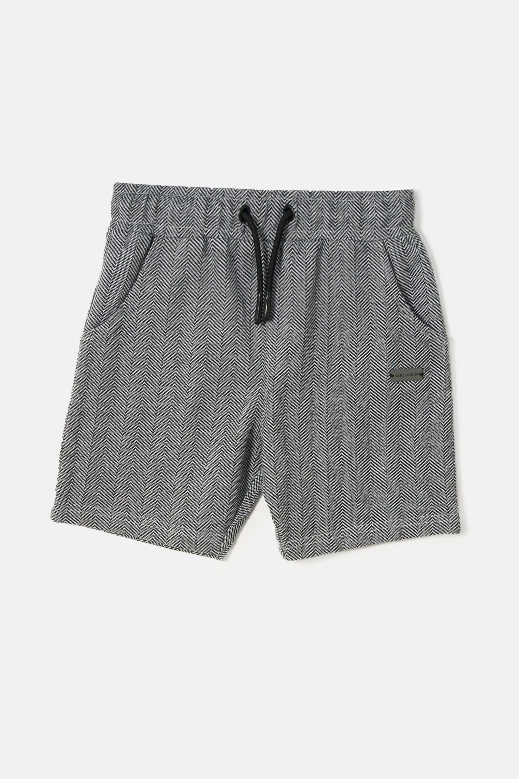 Grey Angel & Rocket Justin Herringbone Smart Shorts