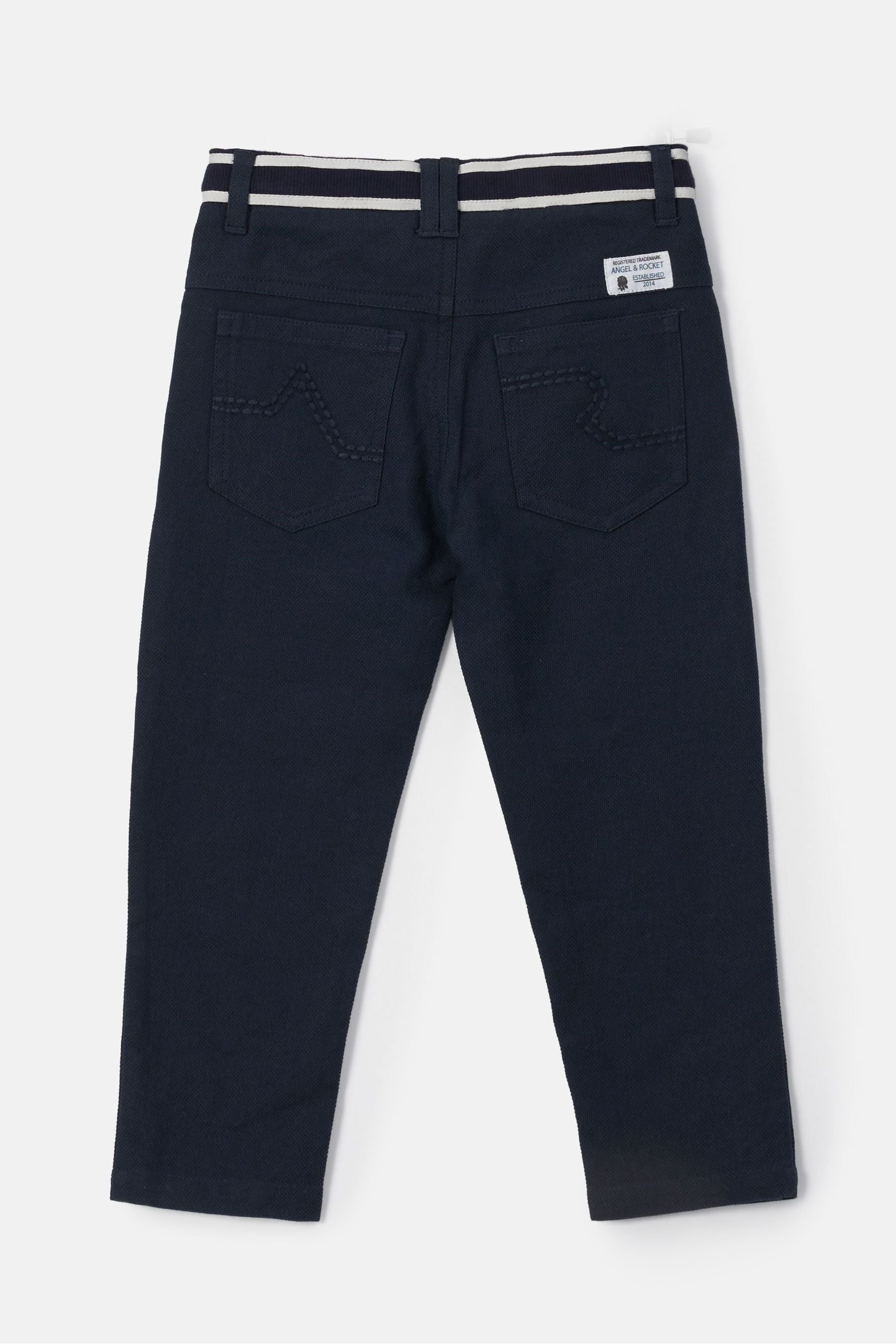 Blue Angel & Rocket Bernard Smart Textured 100% Cotton Trousers