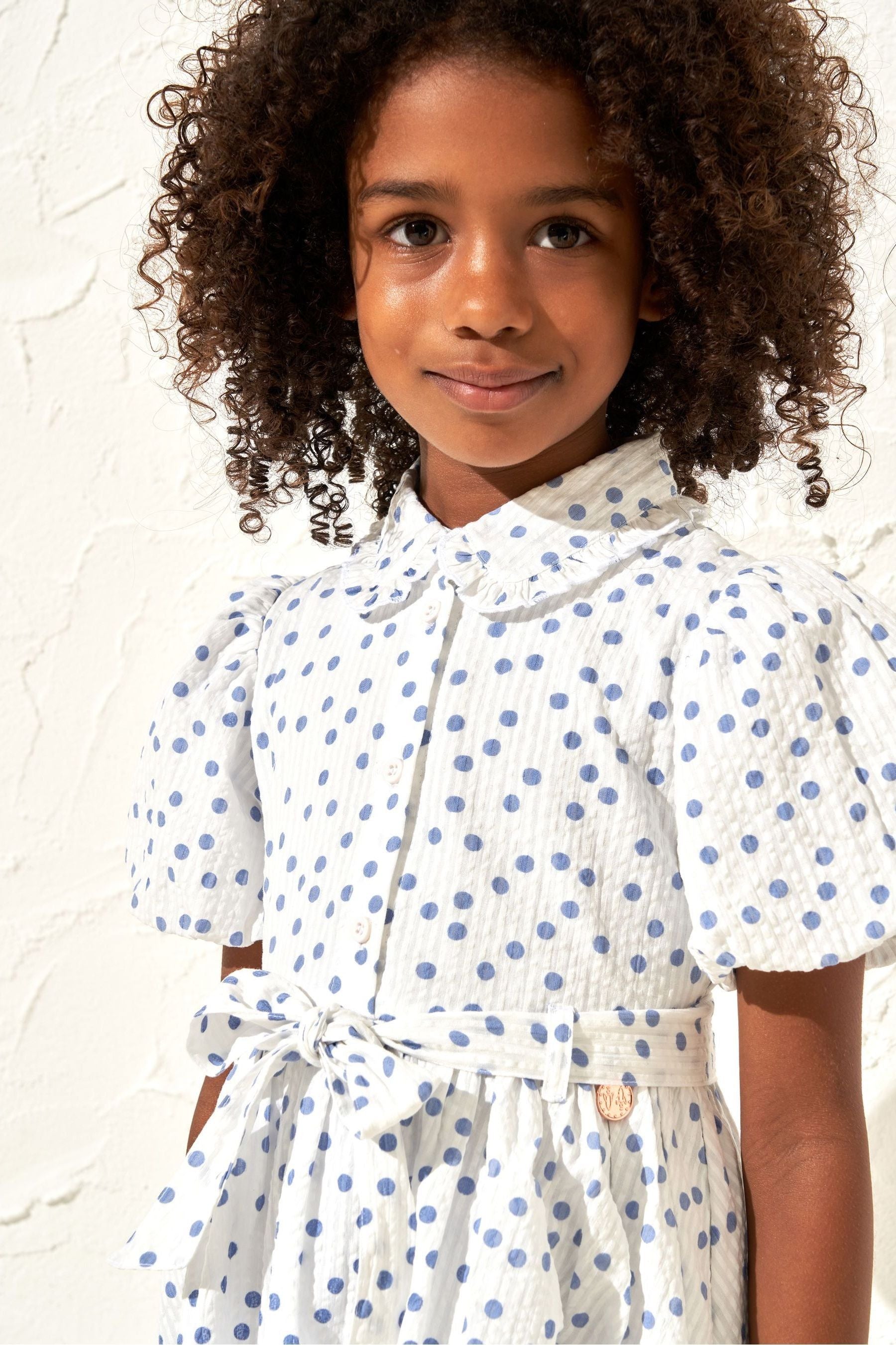 Angel & Rocket Cream Danni Spot Shirt Dress