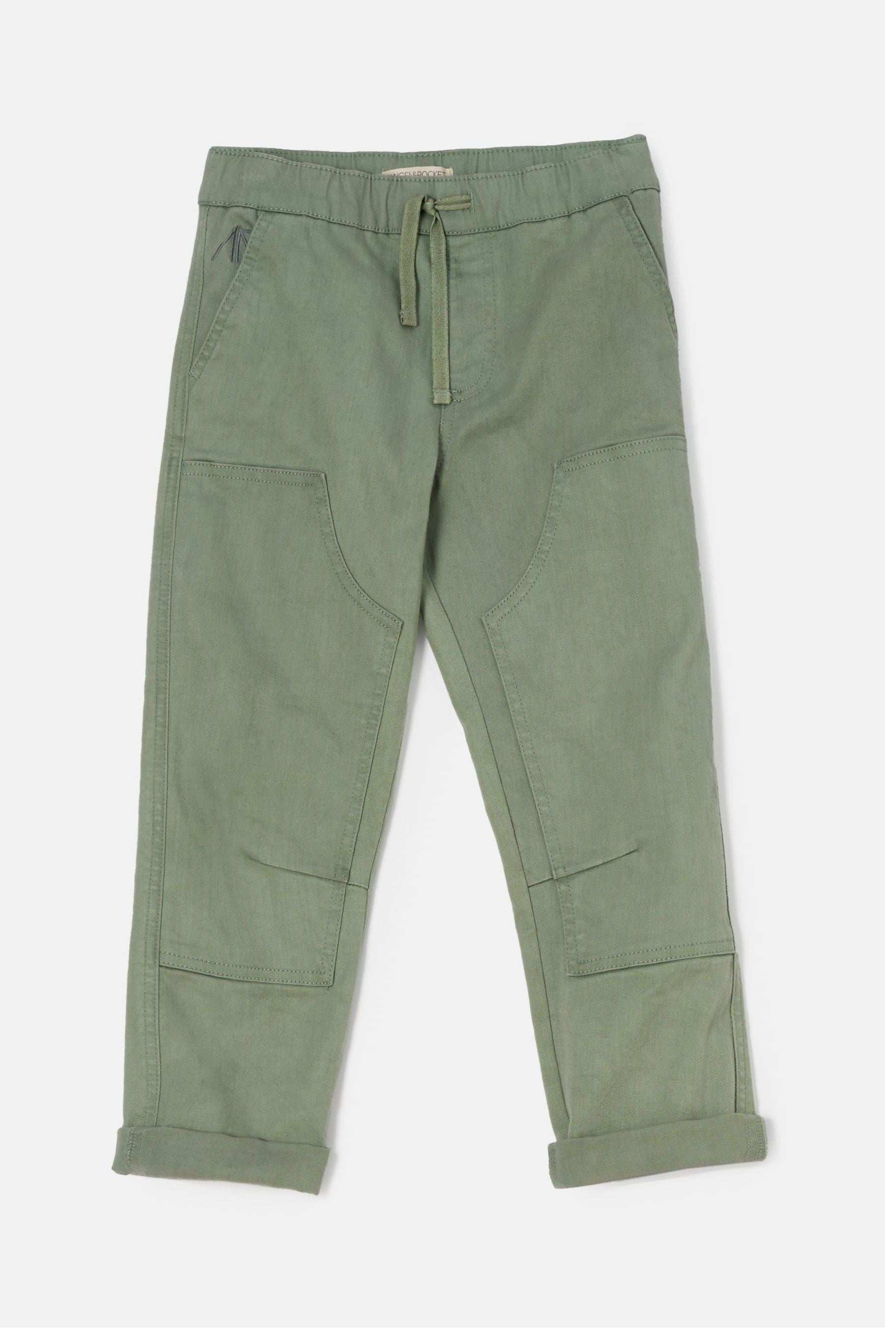 Green Angel & Rocket Jace Stitch Detail Washed Trousers