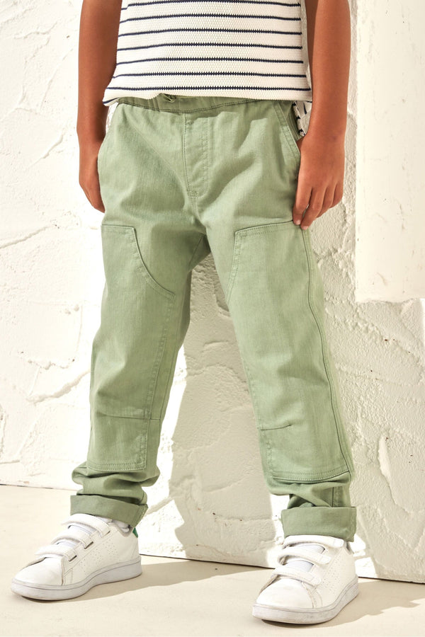 Green Angel & Rocket Jace Stitch Detail Washed Trousers