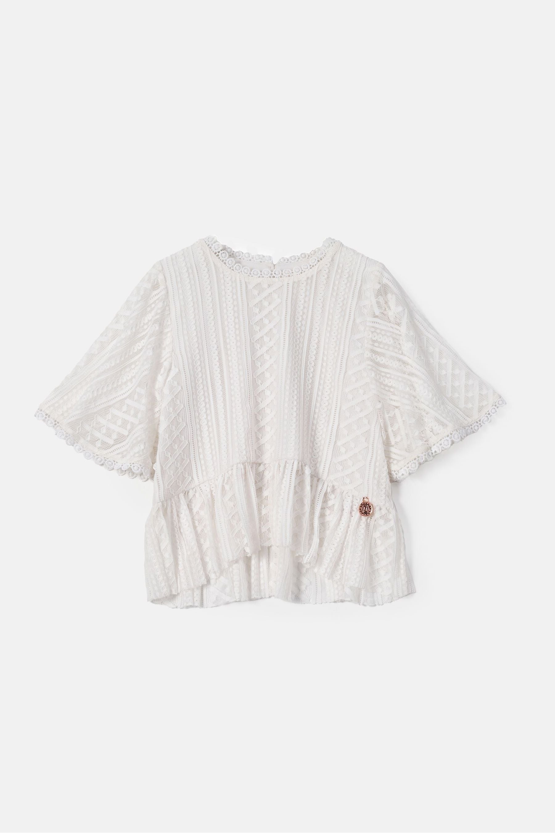 Cream Angel & Rocket Anabelle Cape Lace Top