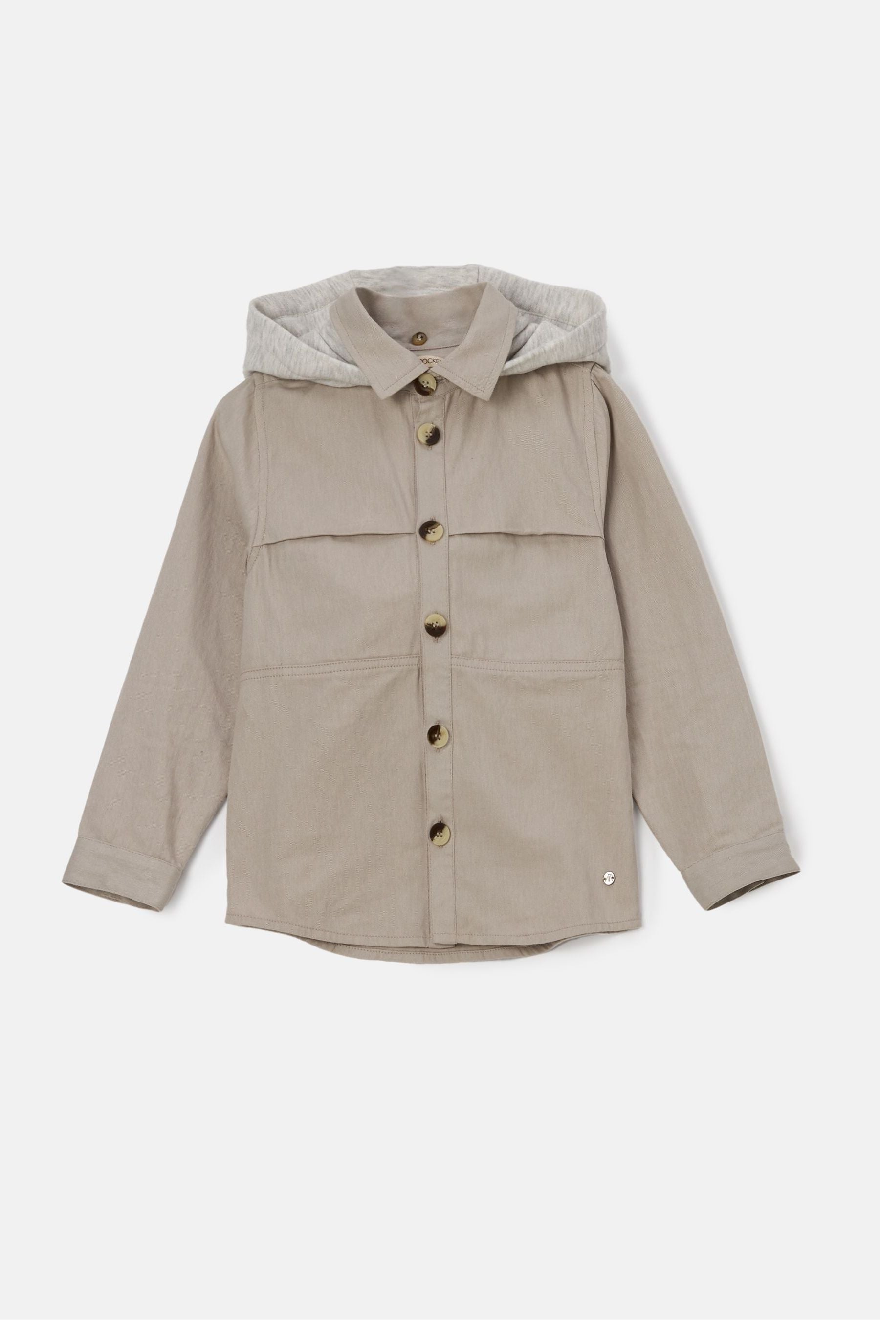 Angel & Rocket Cream Chuck Textured Pocket Overshirt