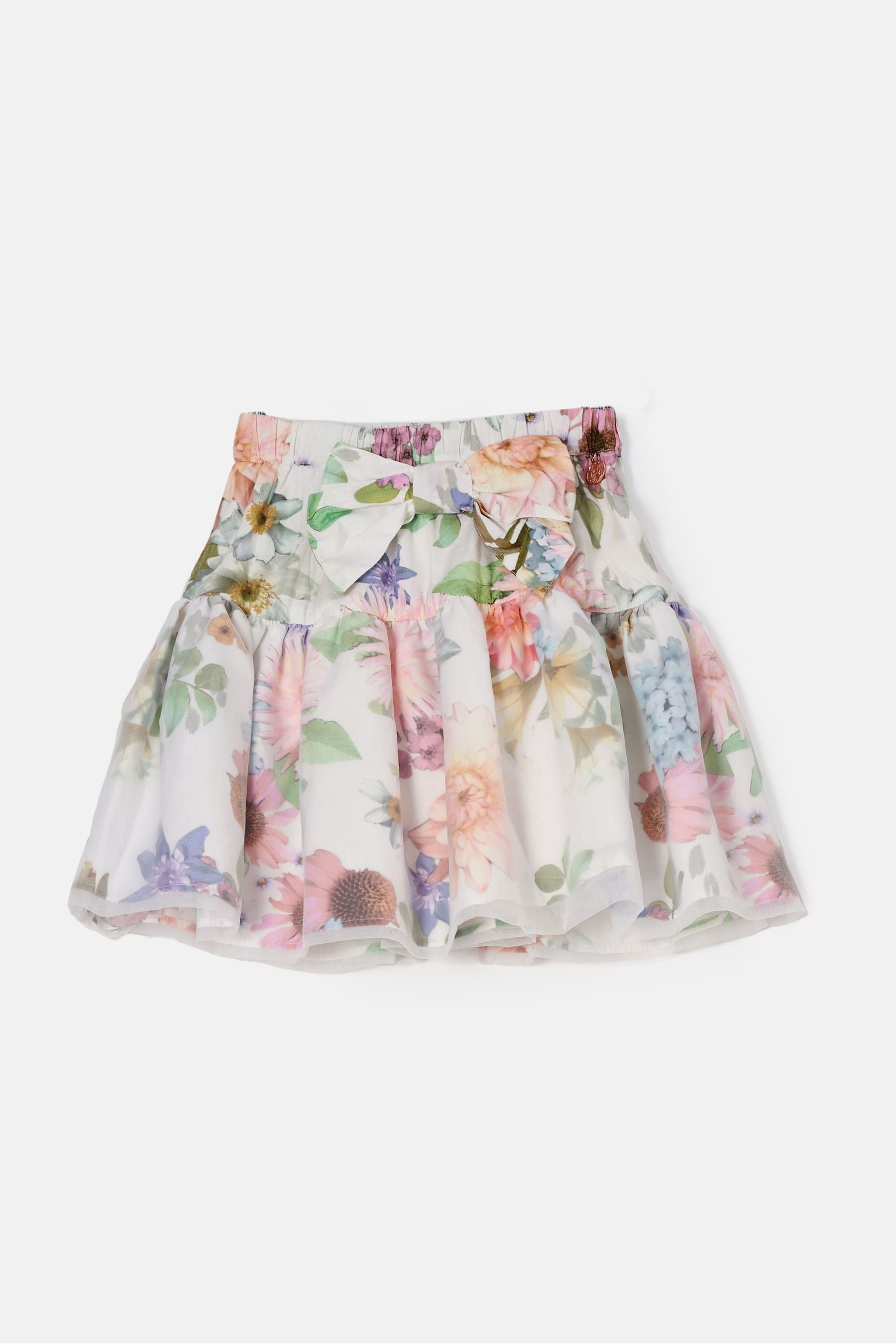 Cream Angel & Rocket Perla Layered Print Skirt