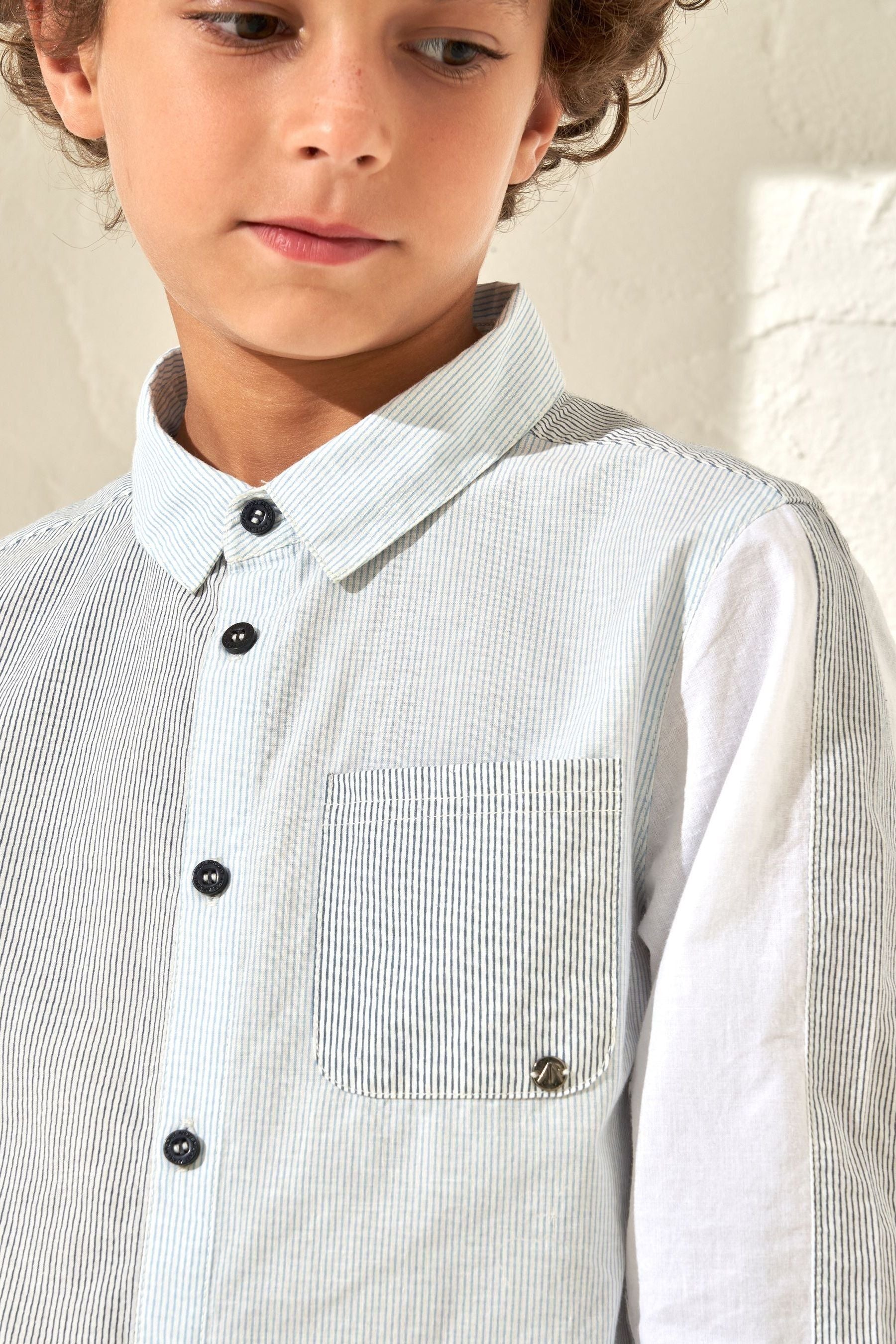 Blue Angel & Rocket Chase Panelled Shirt