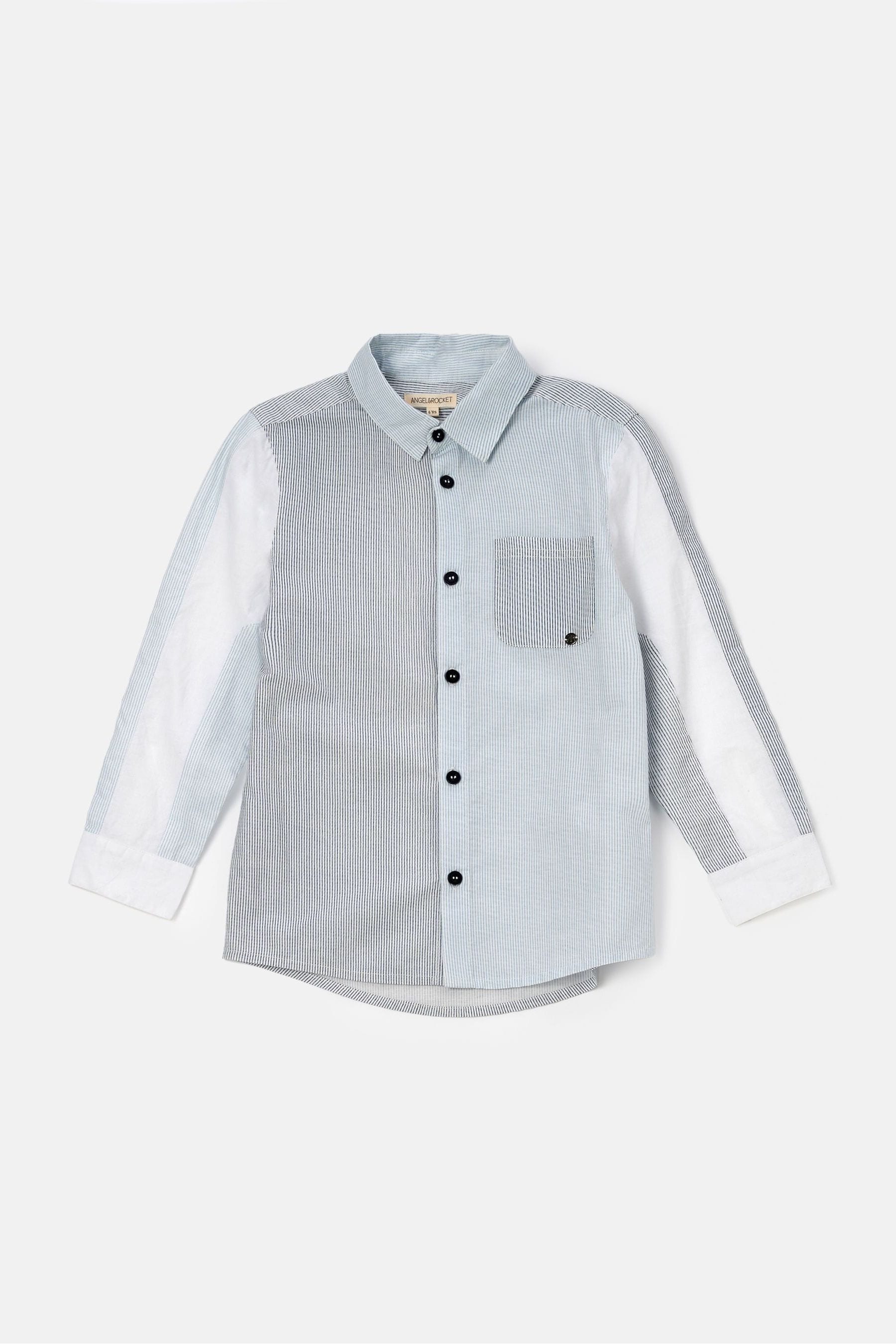 Blue Angel & Rocket Chase Panelled Shirt