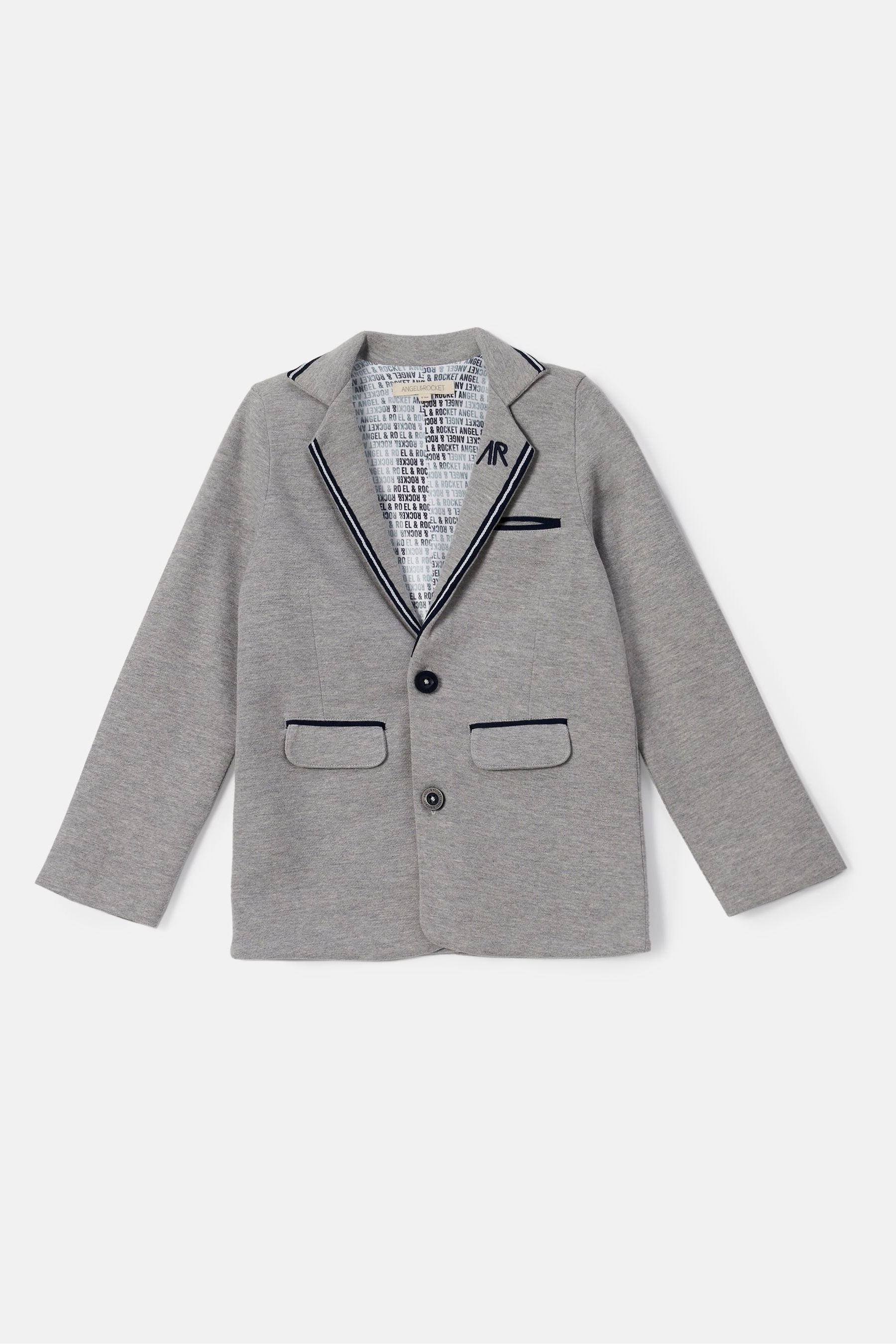 Angel & Rocket Grey Ashton Tailored Jersey Blazer