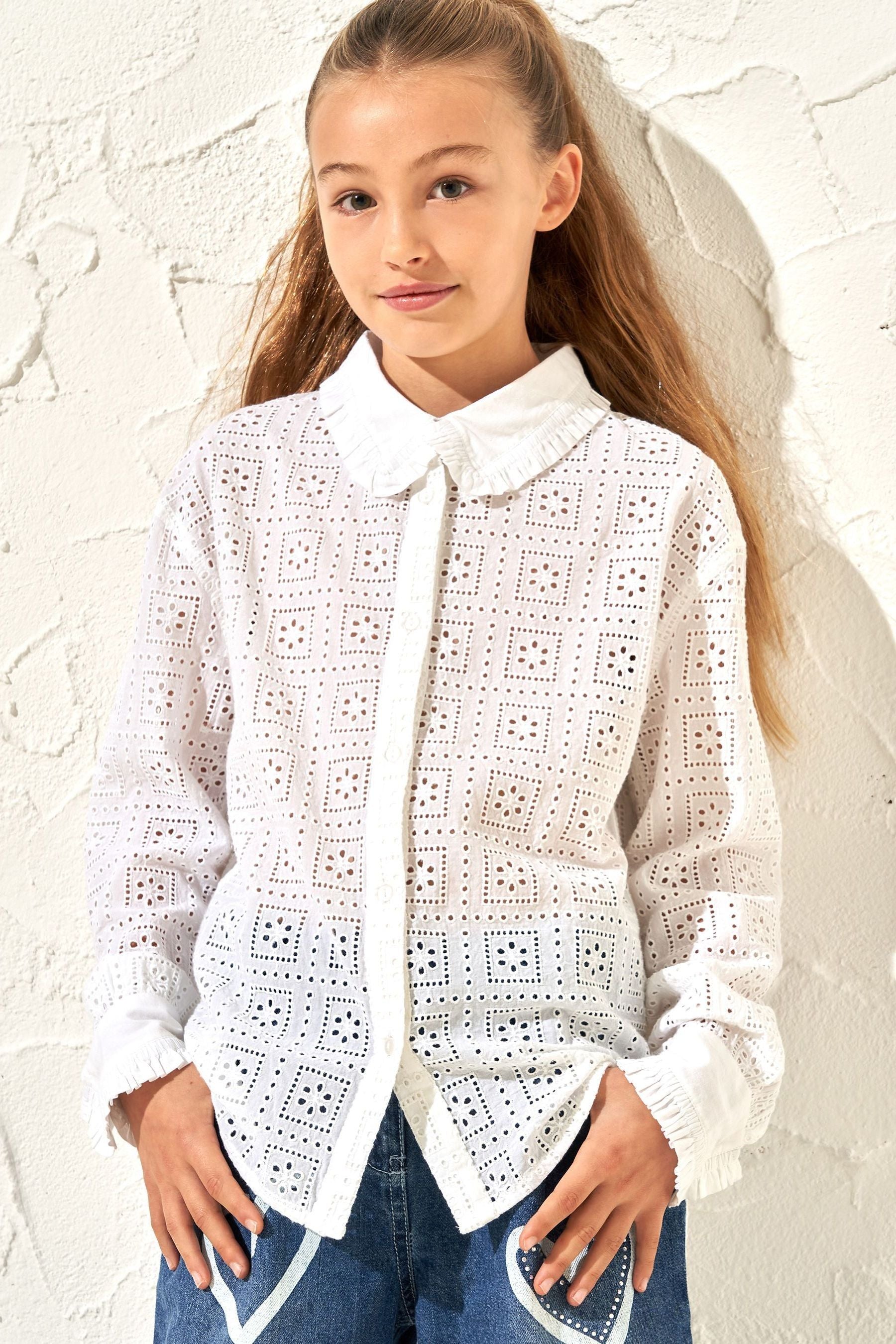 Angel & Rocket White Broderie Marcella Shirt