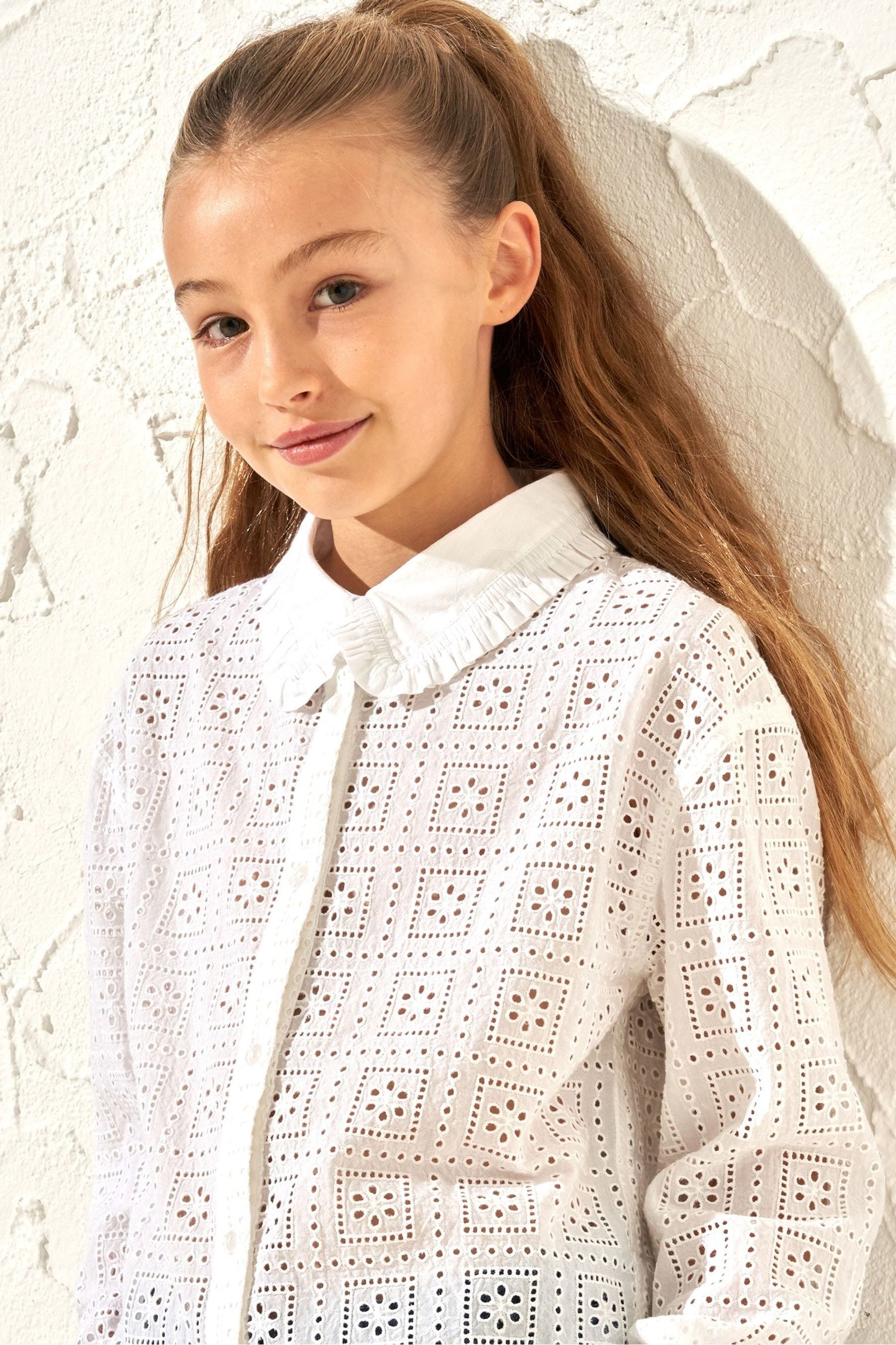 Angel & Rocket White Broderie Marcella Shirt