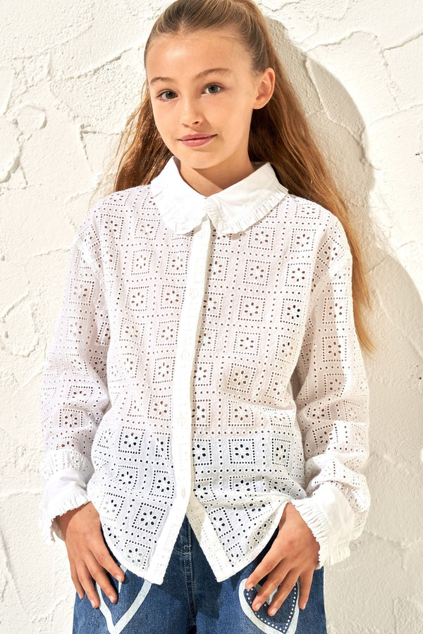 Angel & Rocket White Broderie Marcella Shirt