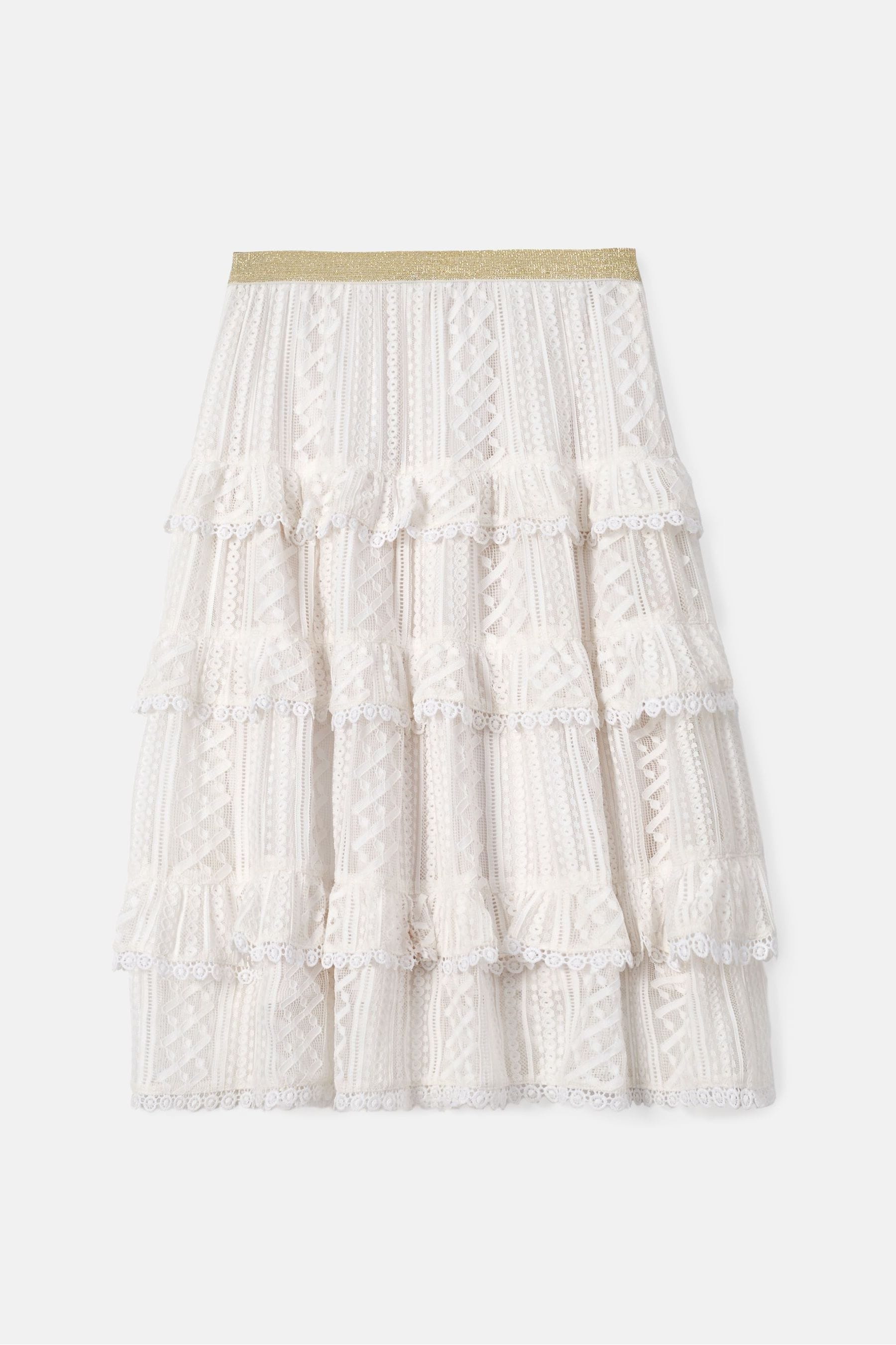 Cream Angel & Rocket Annabelle Lace Ruffle Skirt