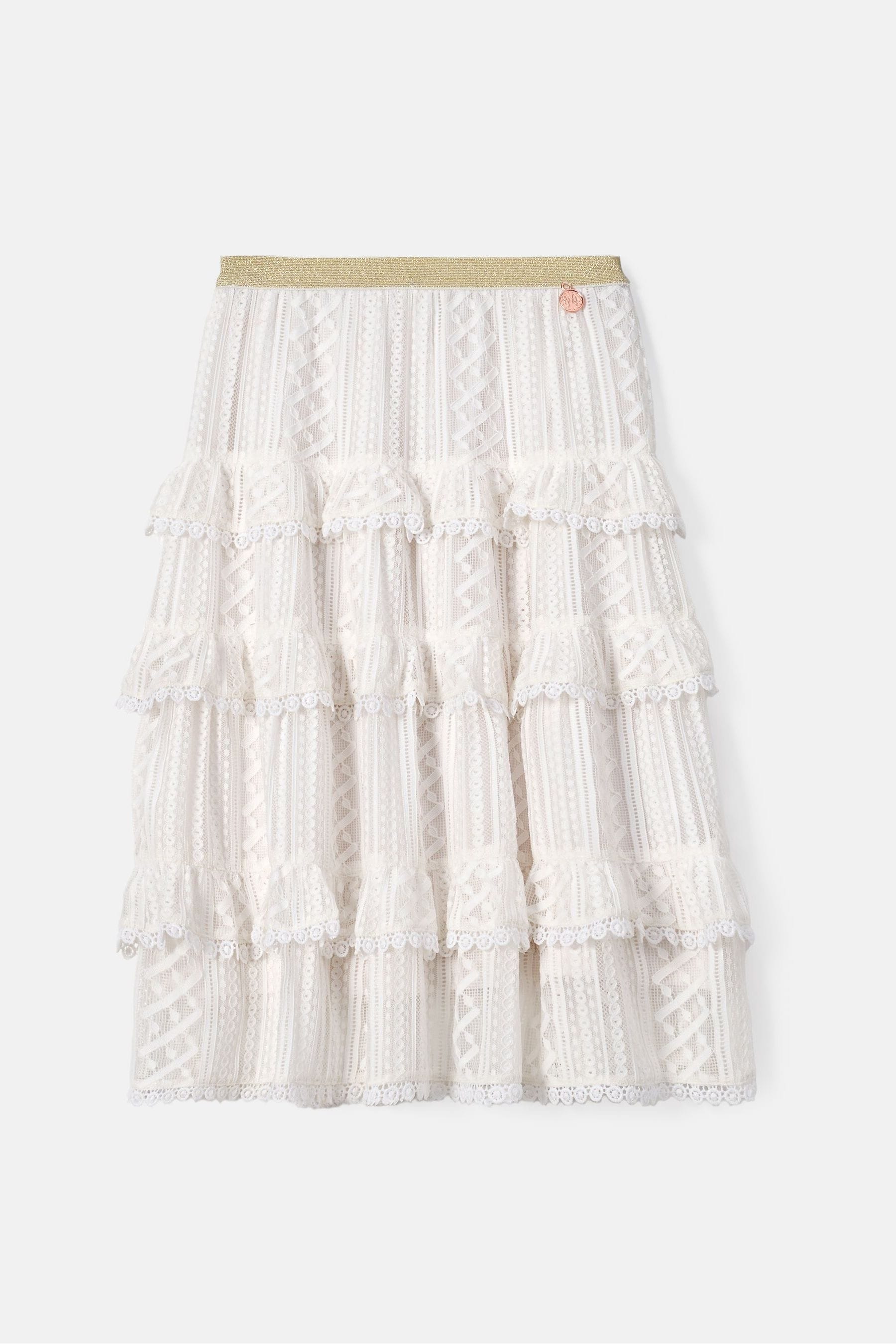 Cream Angel & Rocket Annabelle Lace Ruffle Skirt