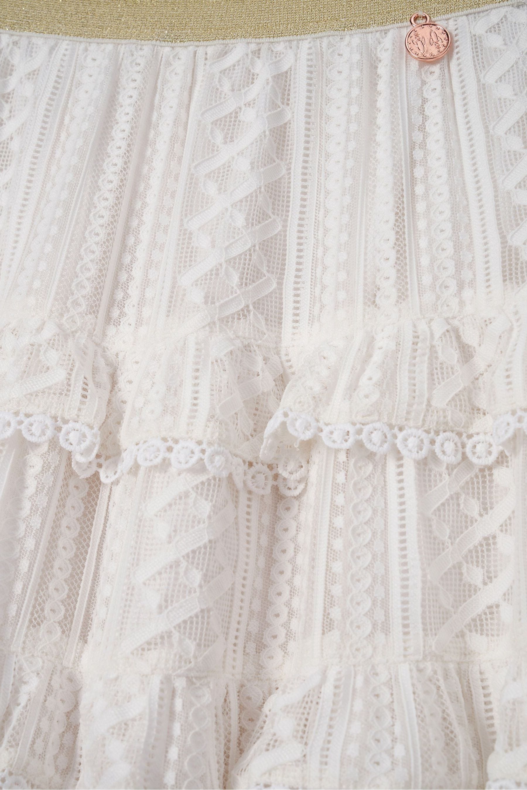 Cream Angel & Rocket Annabelle Lace Ruffle Skirt