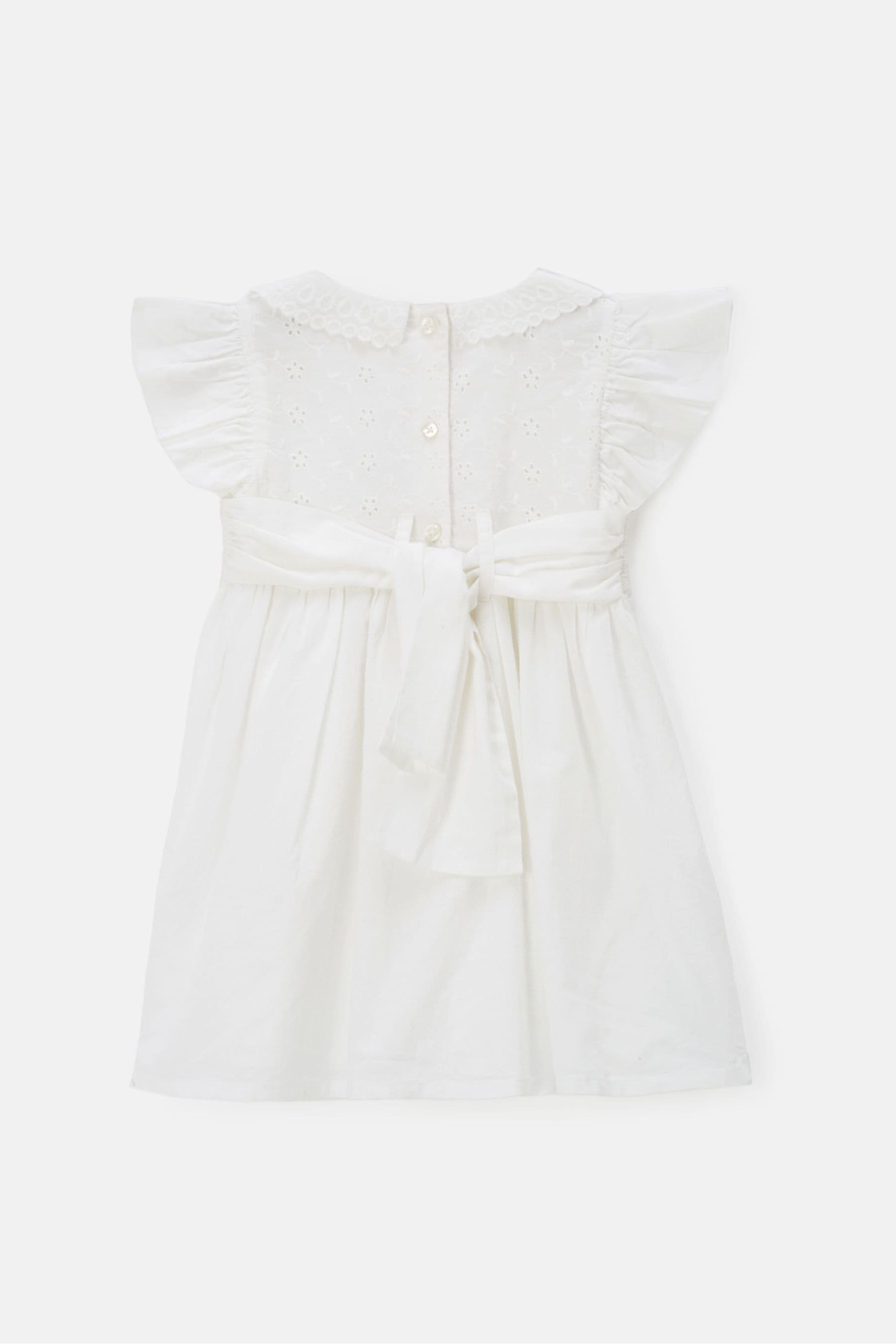 White Angel & Rocket 100% Cotton Embroidered Collar Molly Dress