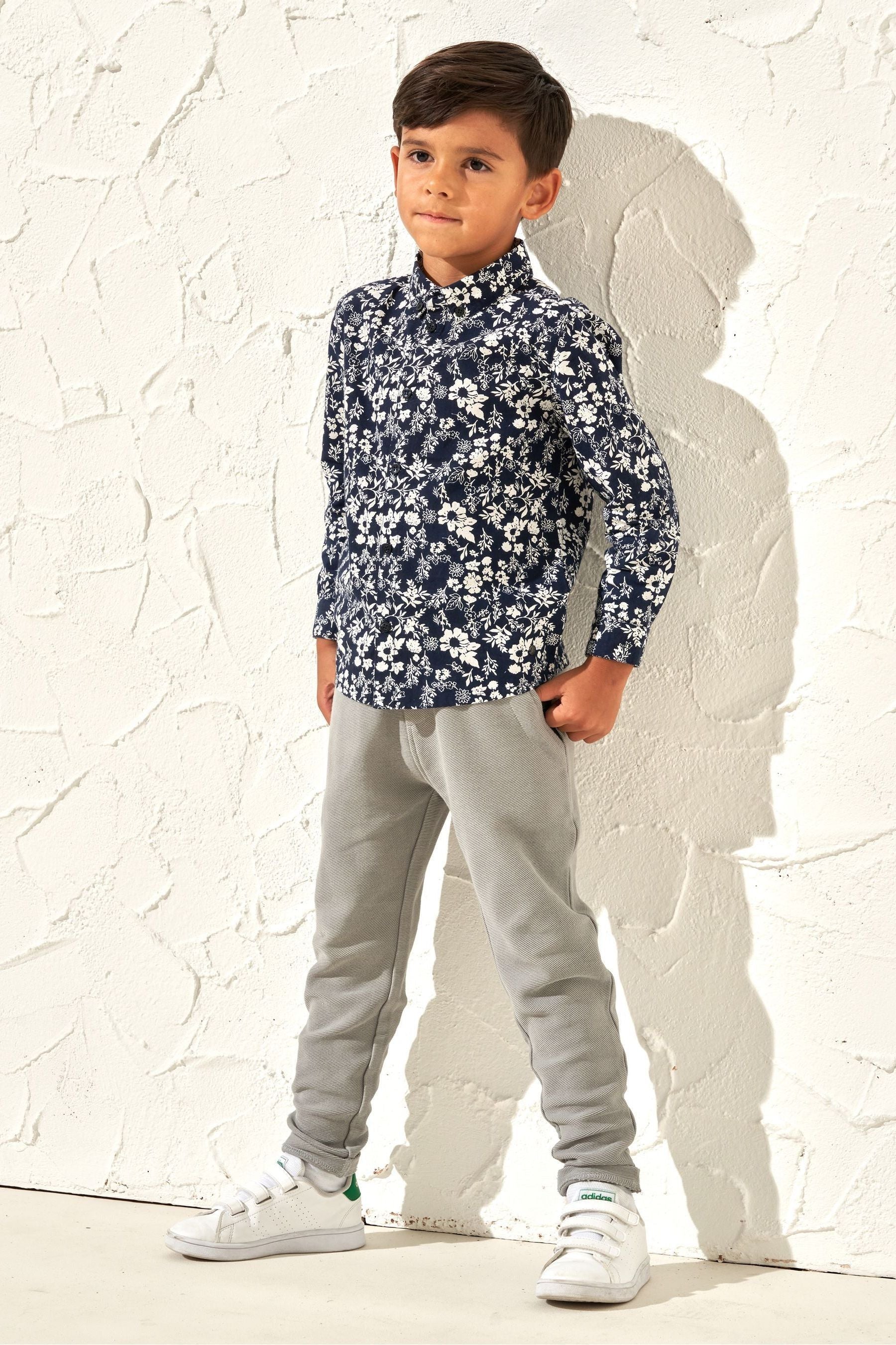 Grey Angel & Rocket Benjamin Smart Jersey 100% Cotton Trousers