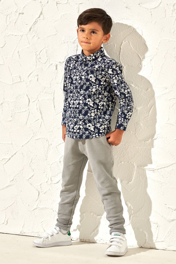 Grey Angel & Rocket Benjamin Smart Jersey 100% Cotton Trousers