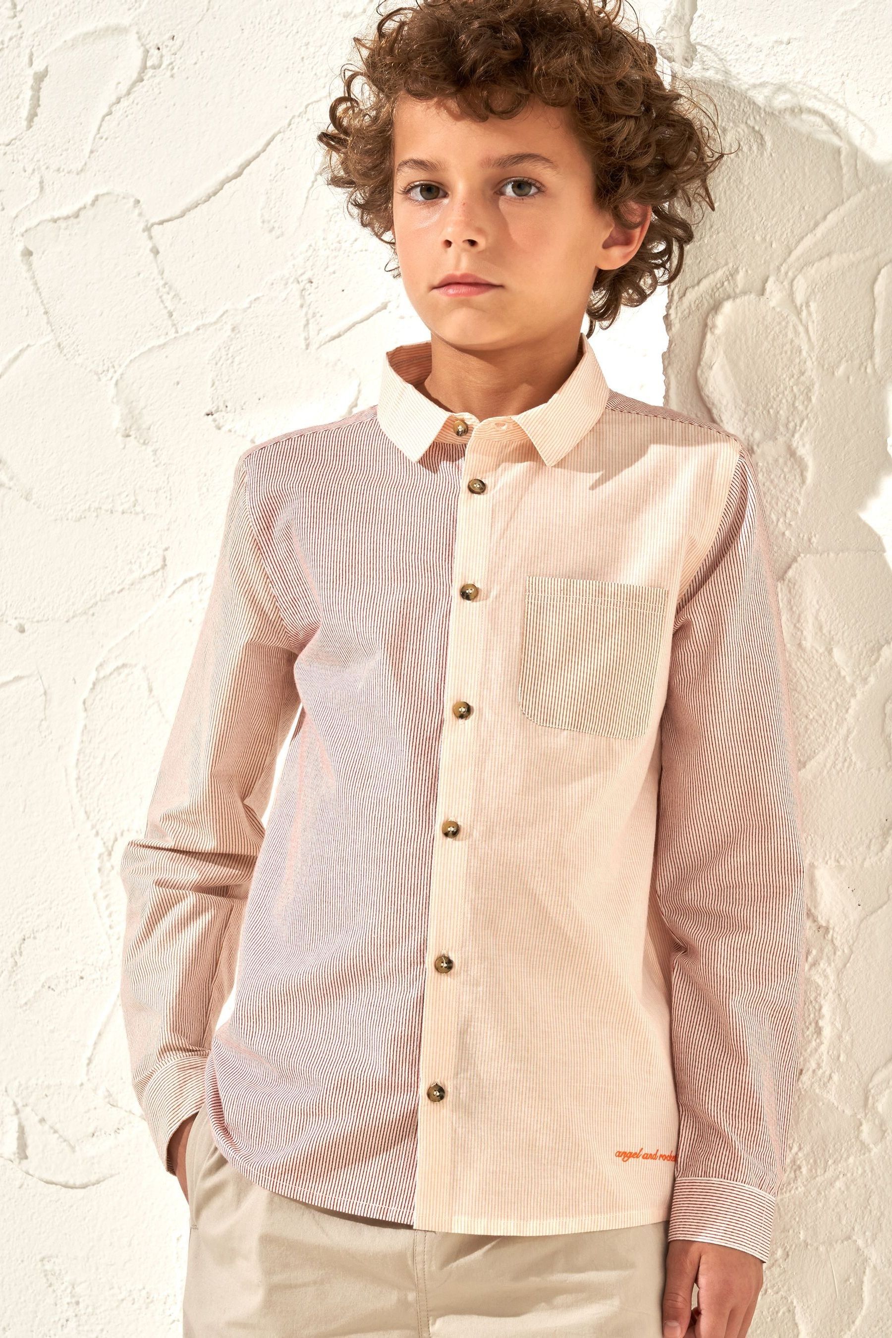 Pink Angel & Rocket Chase Panelled Shirt