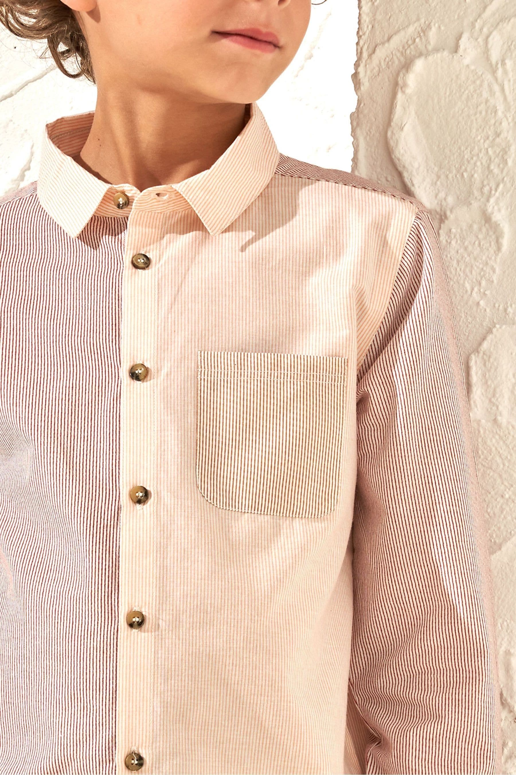 Angel & Rocket Pink Chase Panelled 100% Cotton Shirt