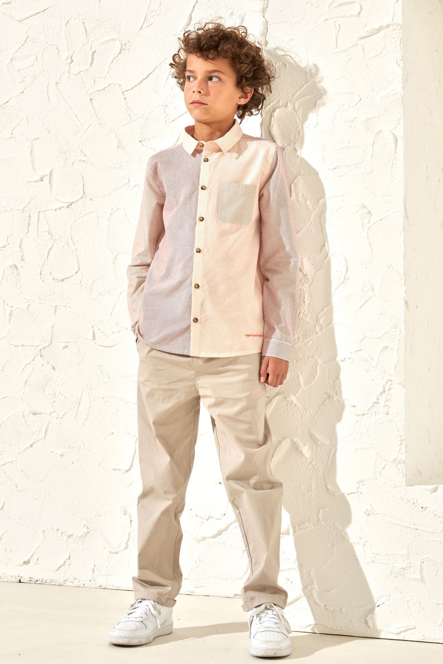 Pink Angel & Rocket Chase Panelled Shirt