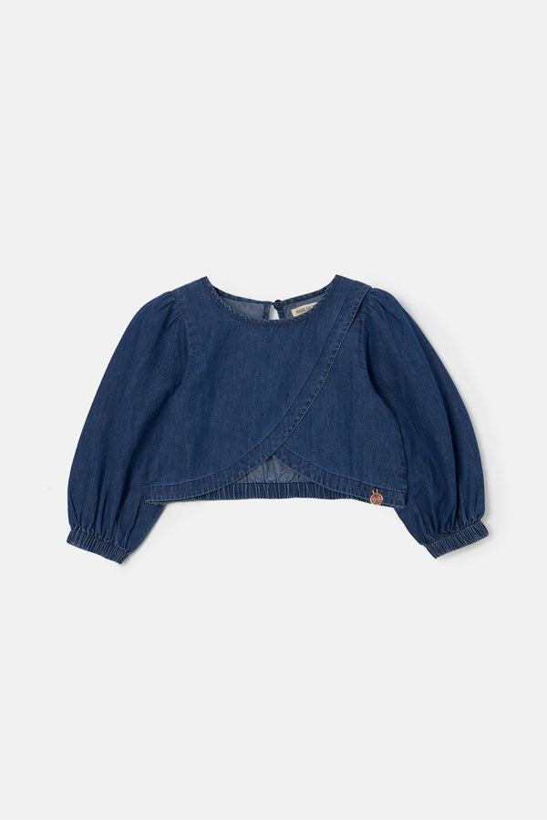 Blue Angel & Rocket Gia Denim Wrap Top