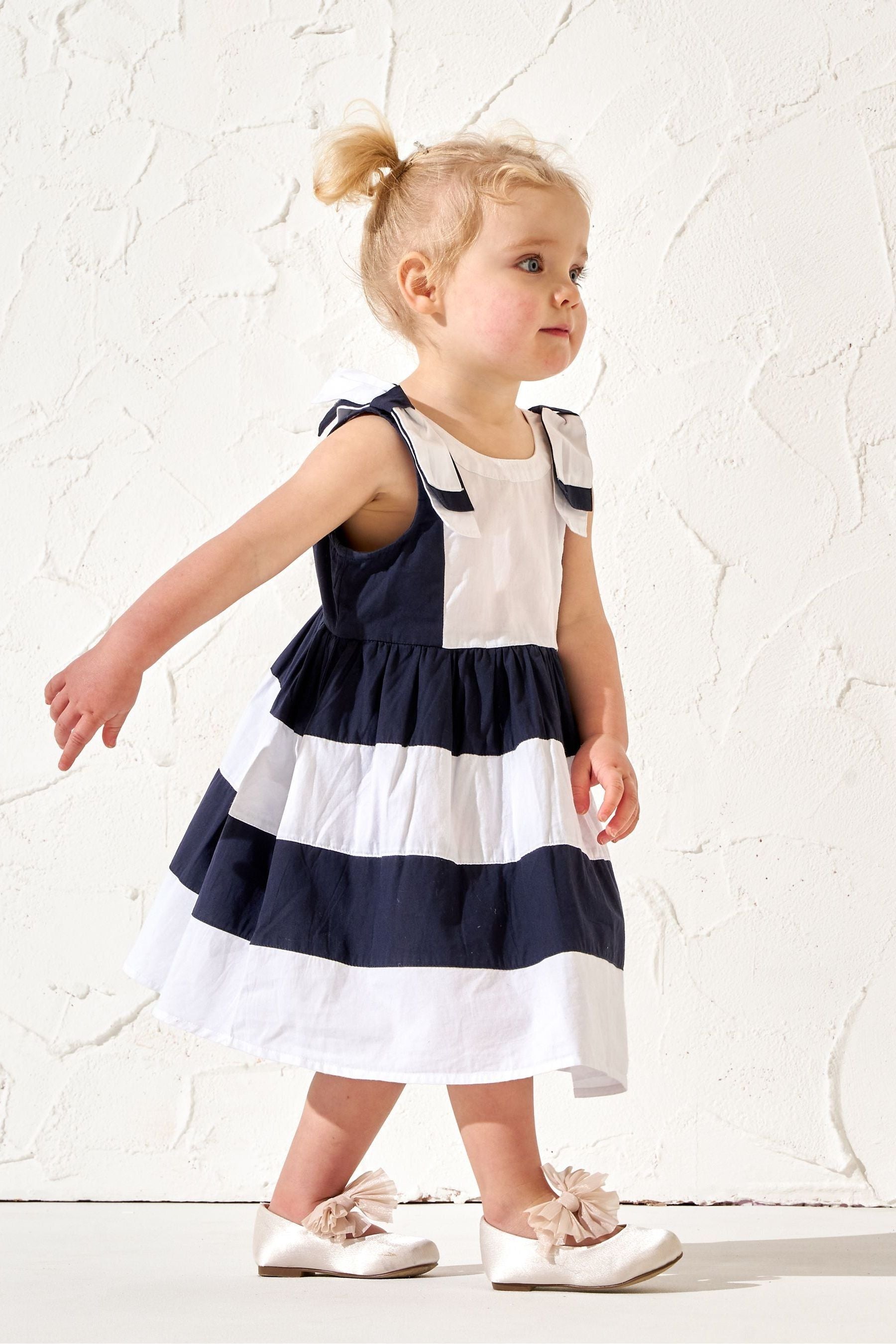 Blue Angel & Rocket Avery Bow Shoulder Dress