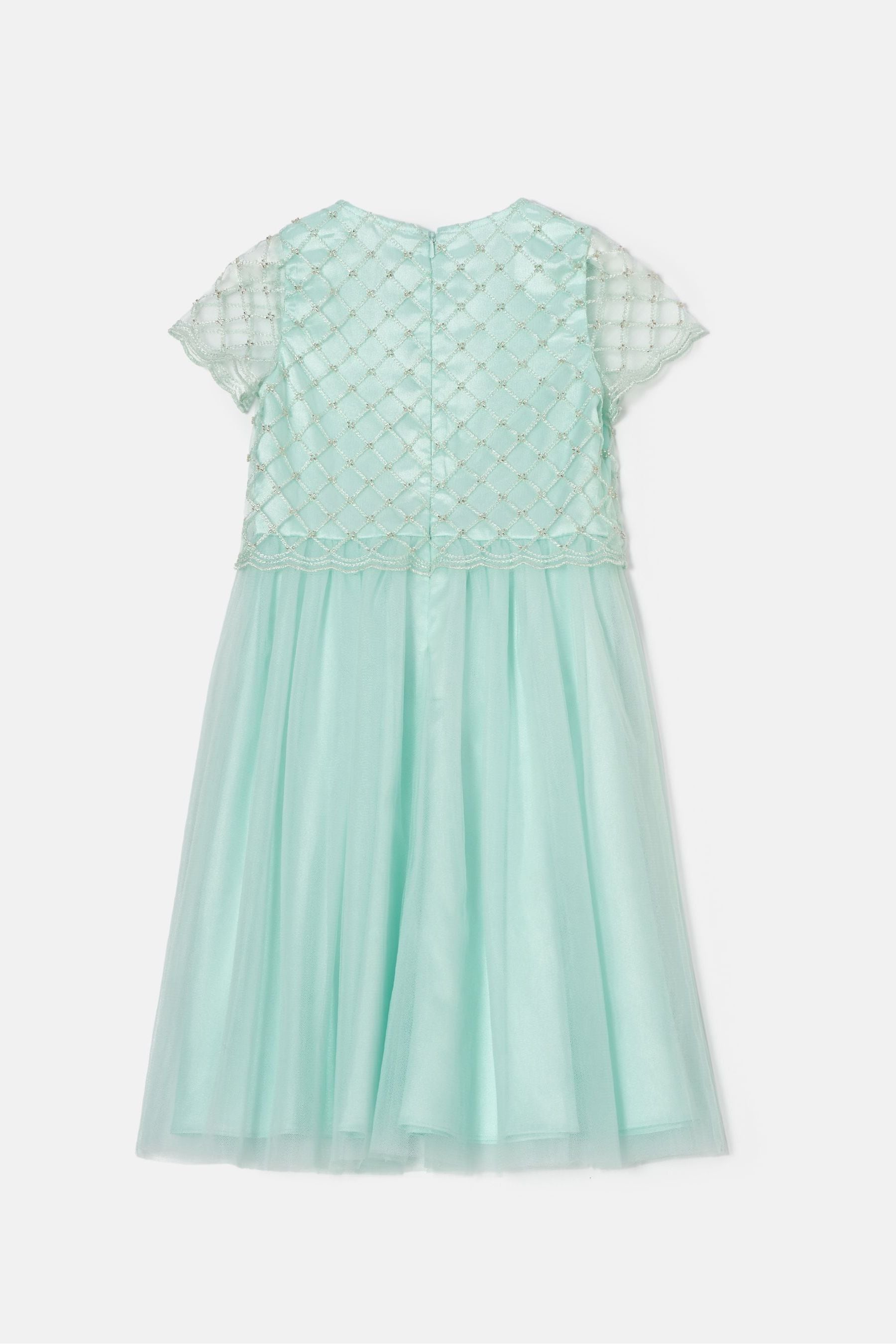 Angel & Rocket Green Anya Beaded Tulle Dress