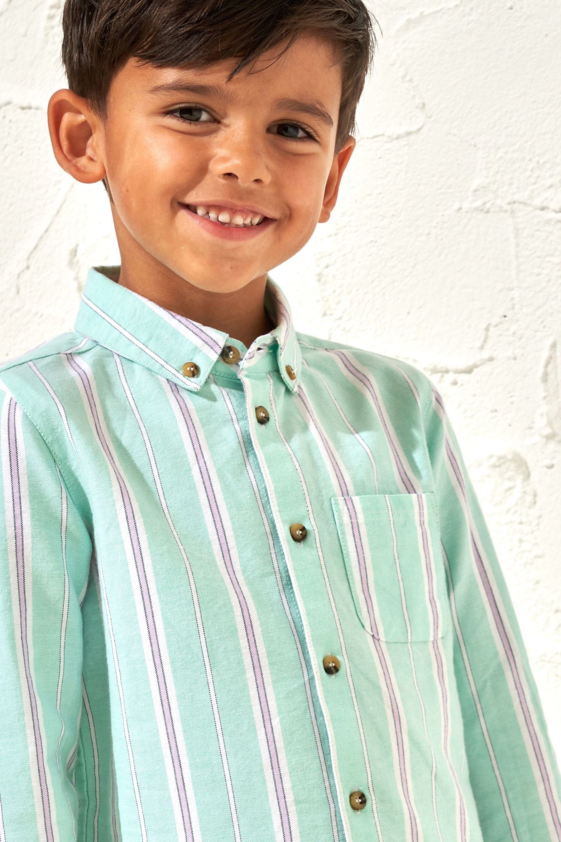 Green Angel & Rocket Berty Oxford Stripe Shirt