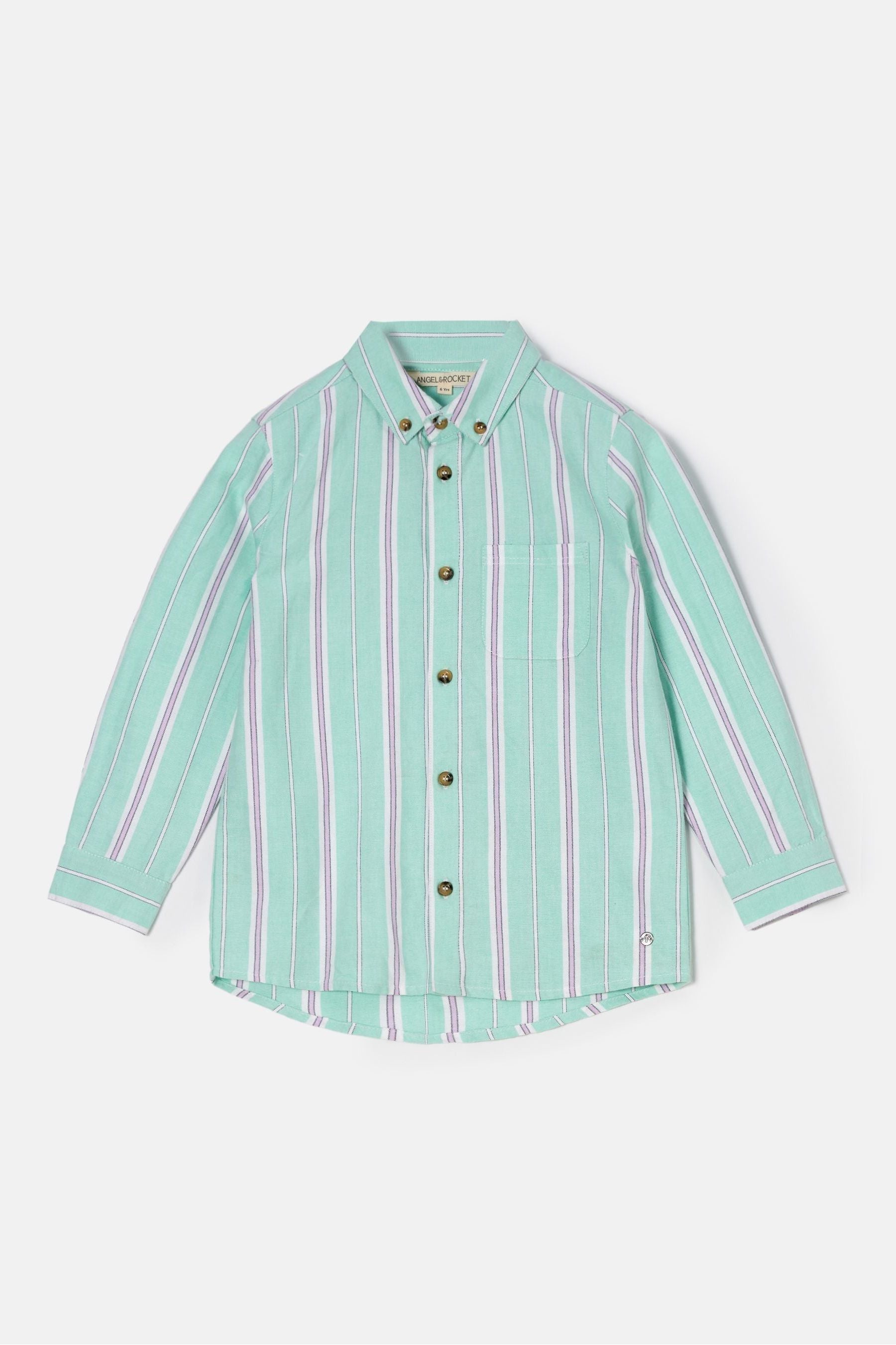 Green Angel & Rocket Berty Oxford Stripe Shirt