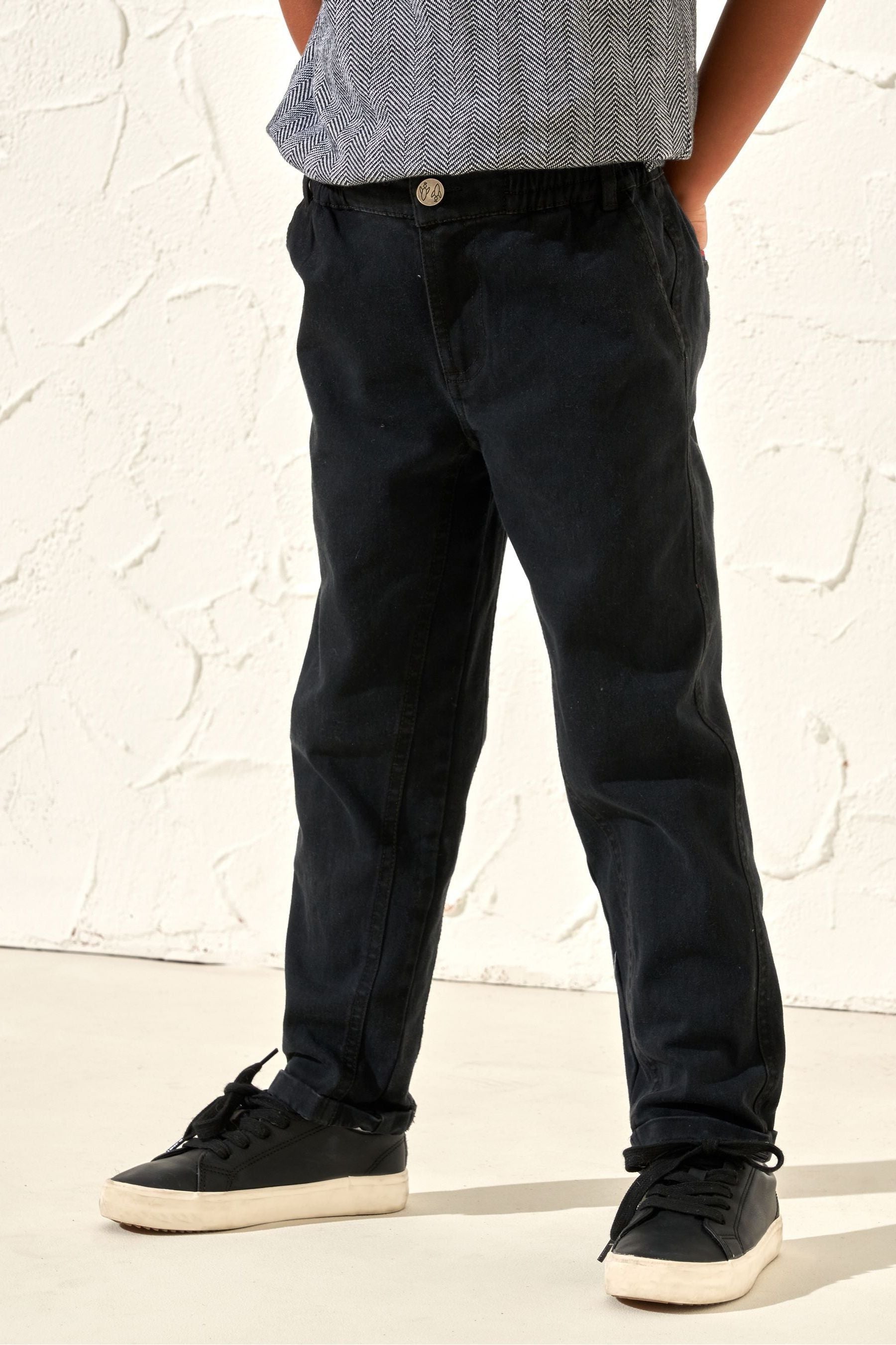 Grey Angel & Rocket Oscar Smart Washed Chino Trousers