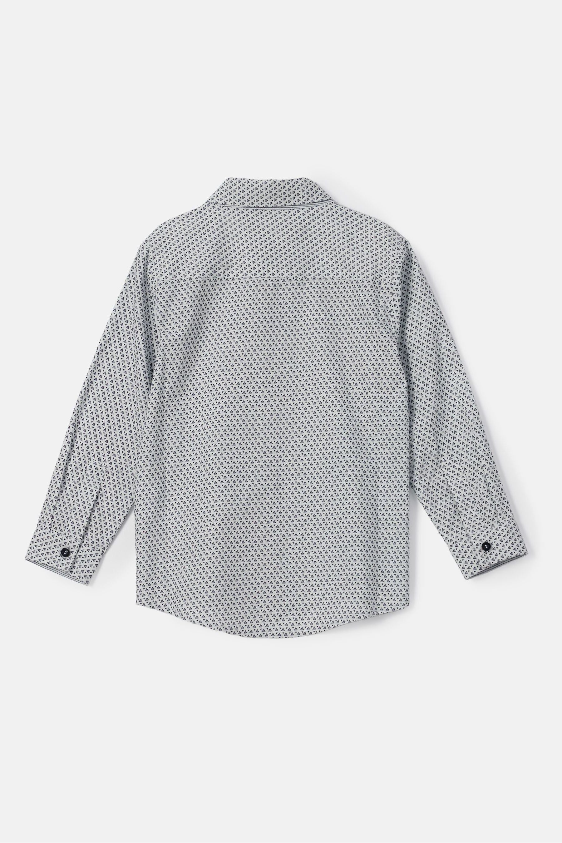 Grey Angel & Rocket Carter Geo Pattern Smart Shirt