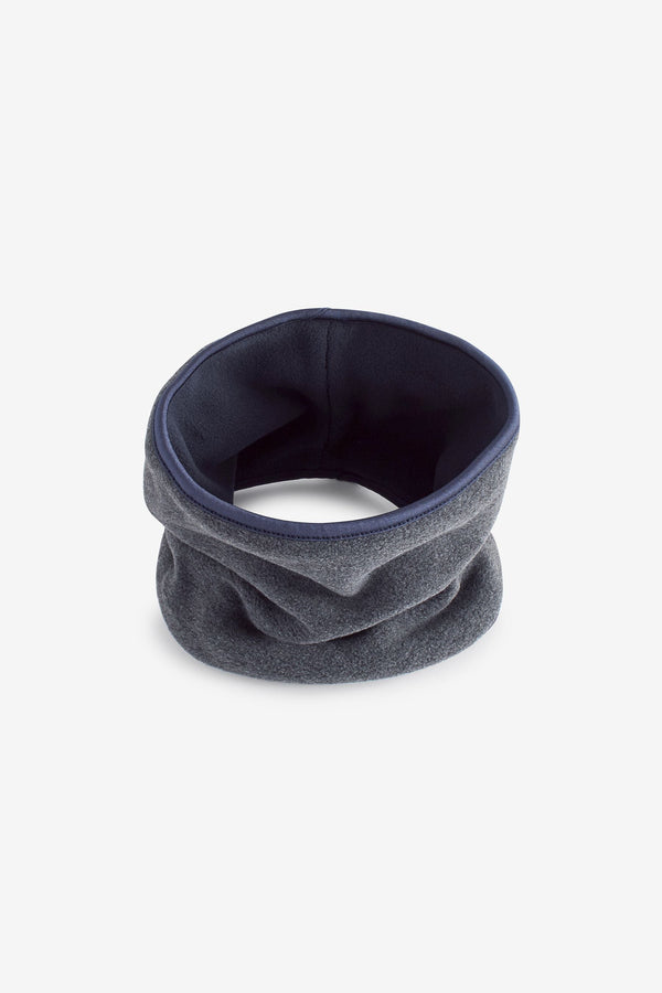 Navy Charcoal Reversible Fleece Snood (3-16yrs)