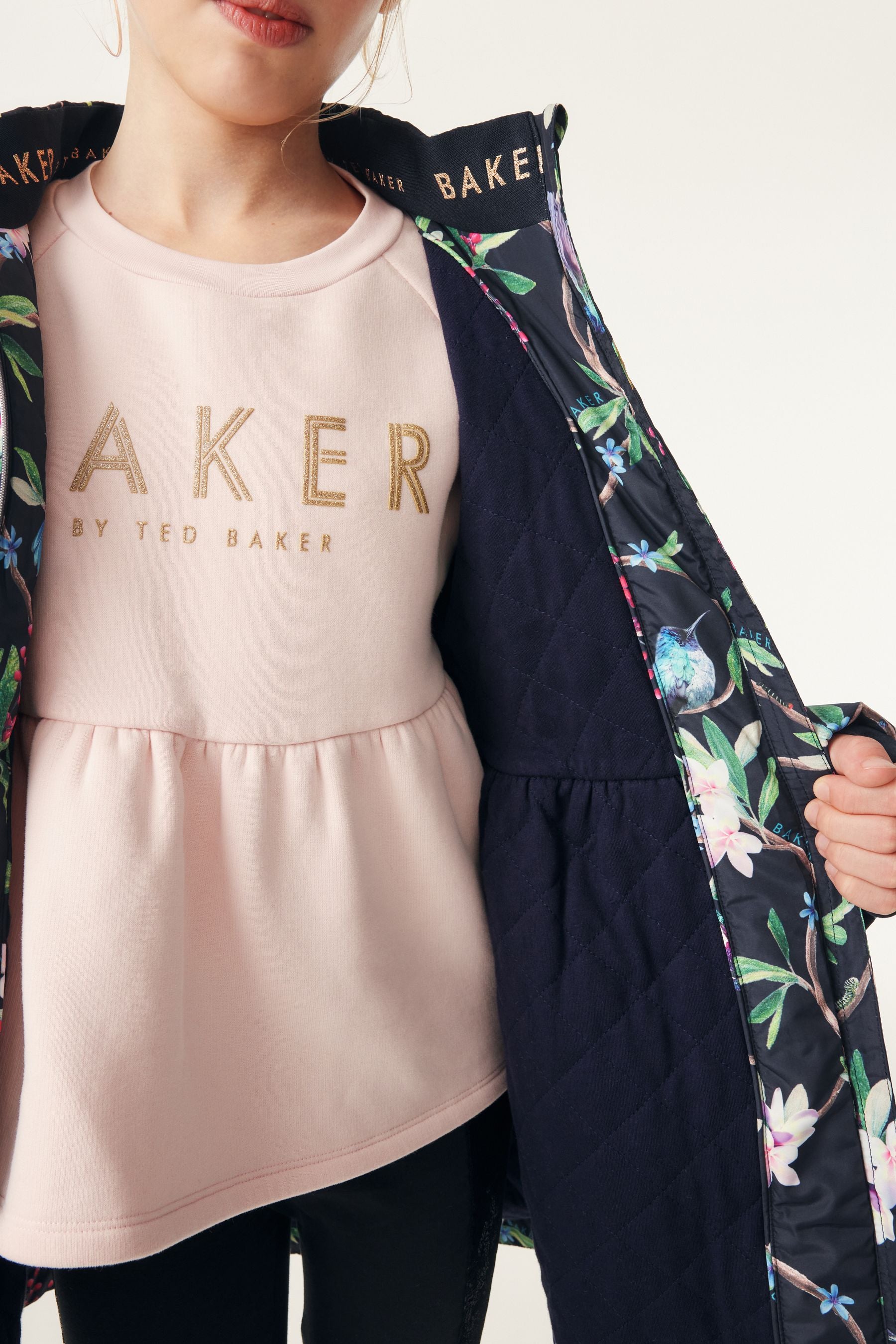 Baker by Ted Baker Shower Resistant Floral Rain Coat