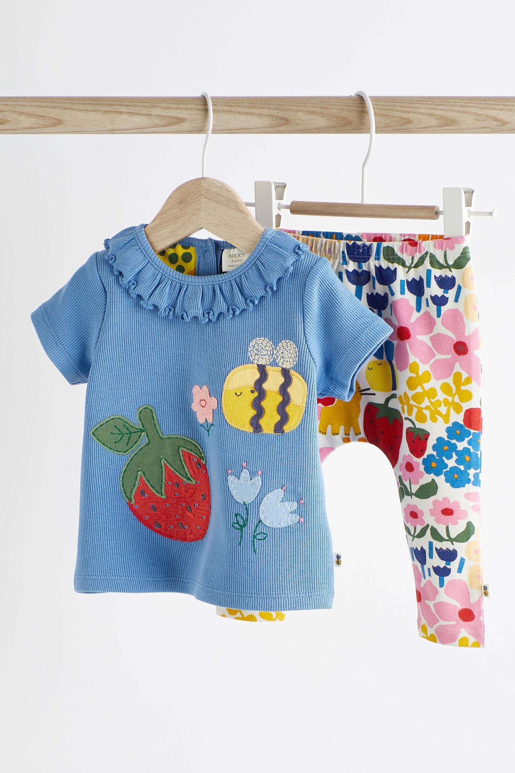 Blue Baby Top And Leggings Set