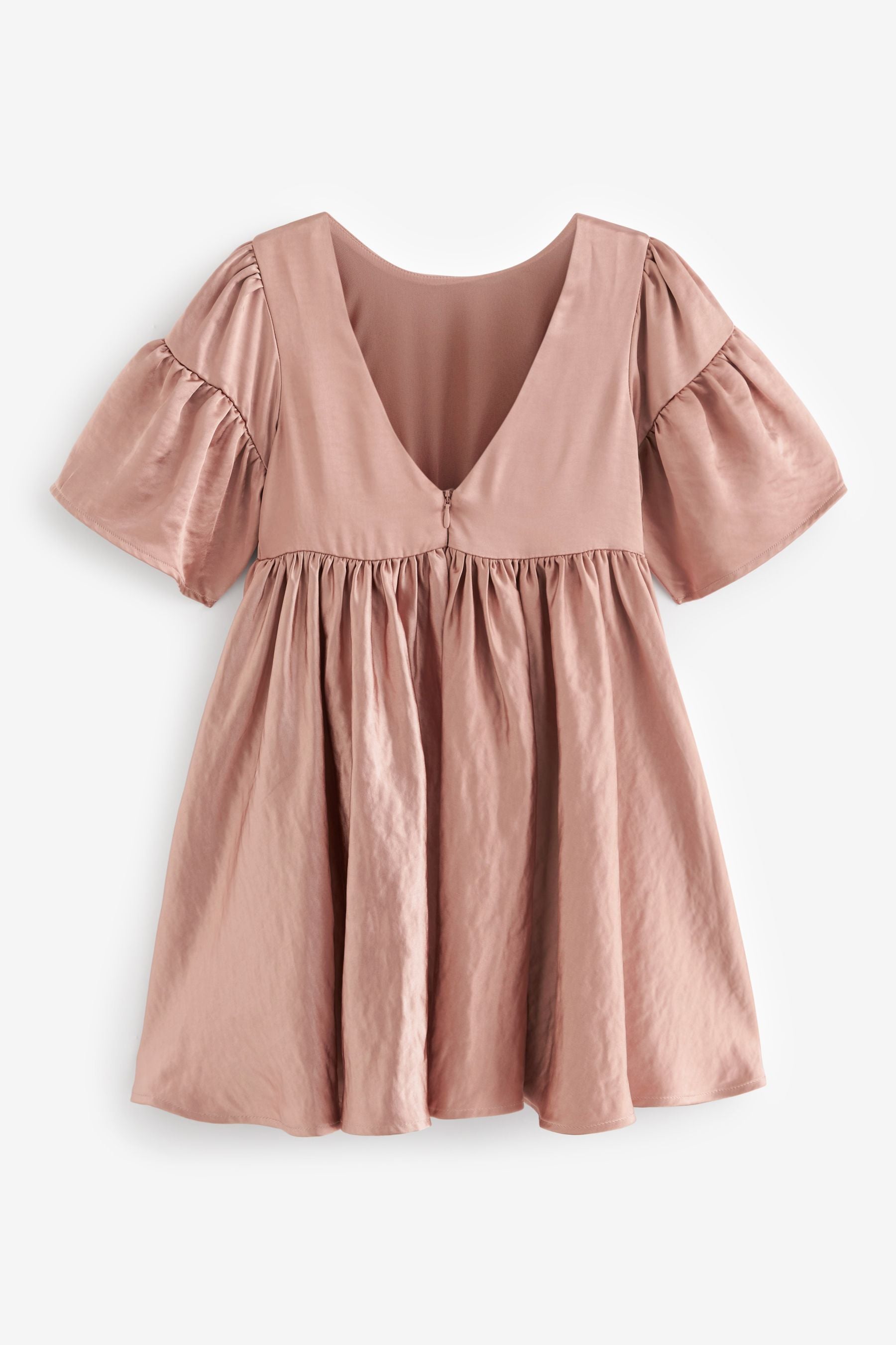 Pale Pink Textured Satin Dress (3-16yrs)