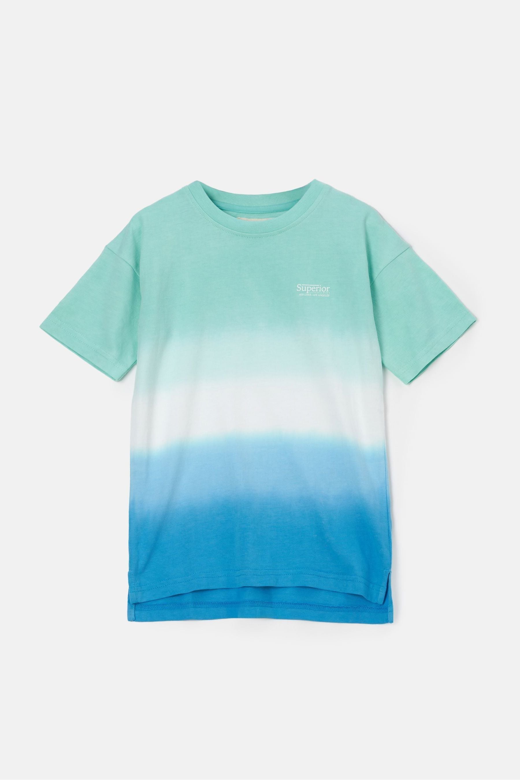 Angel & Rocket Blue 100% Cotton Brad Ombre Tie Dye T-Shirt