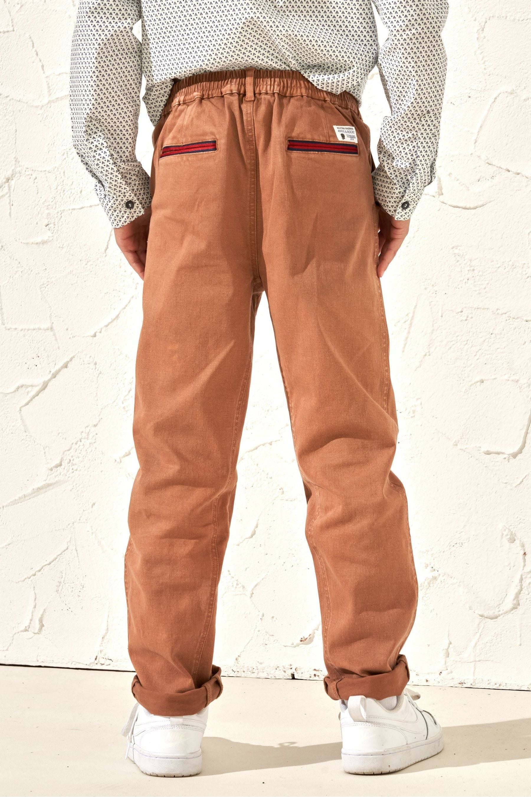 Brown Angel & Rocket Oscar Smart Washed Chino Trousers