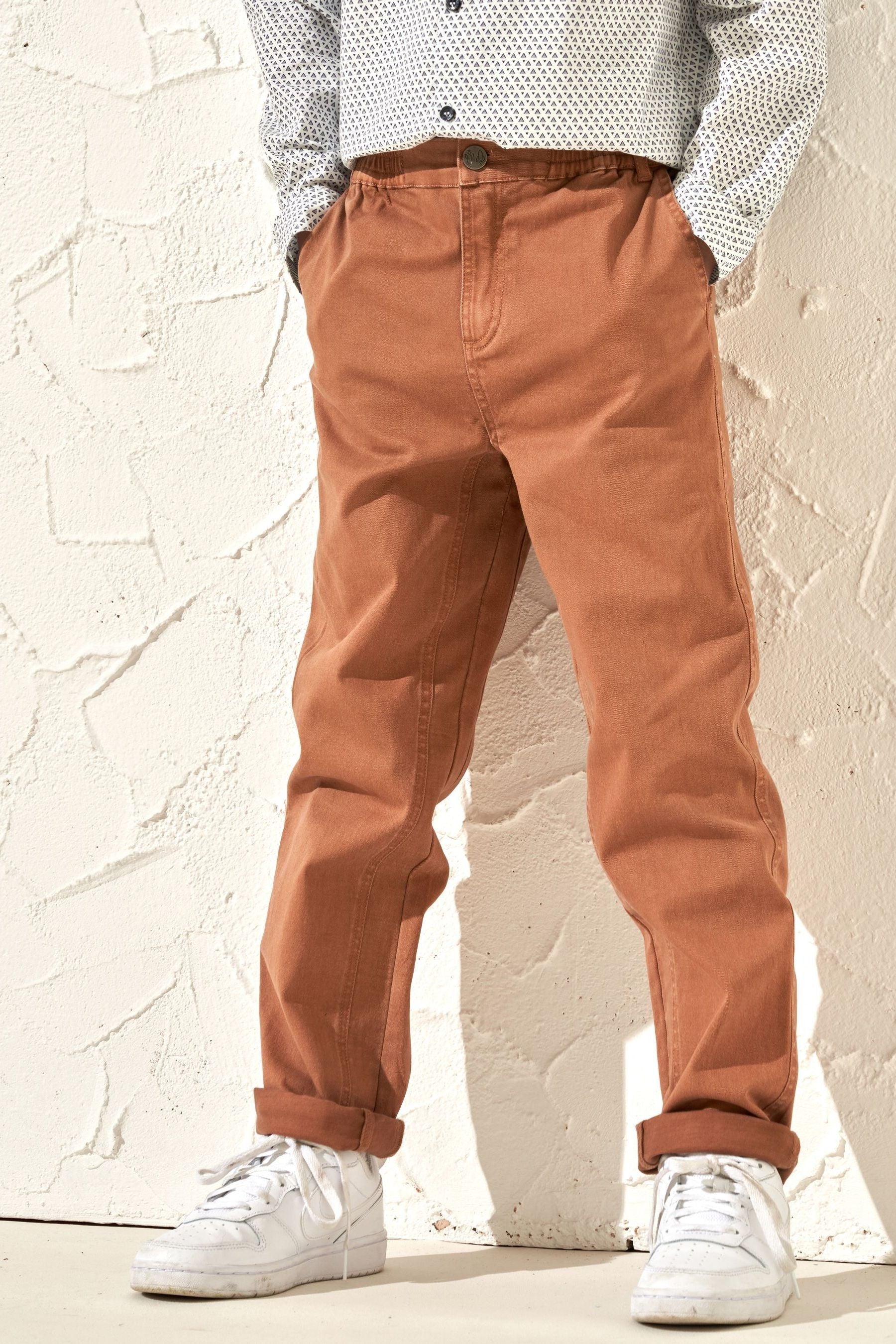 Brown Angel & Rocket Oscar Smart Washed Chino Trousers