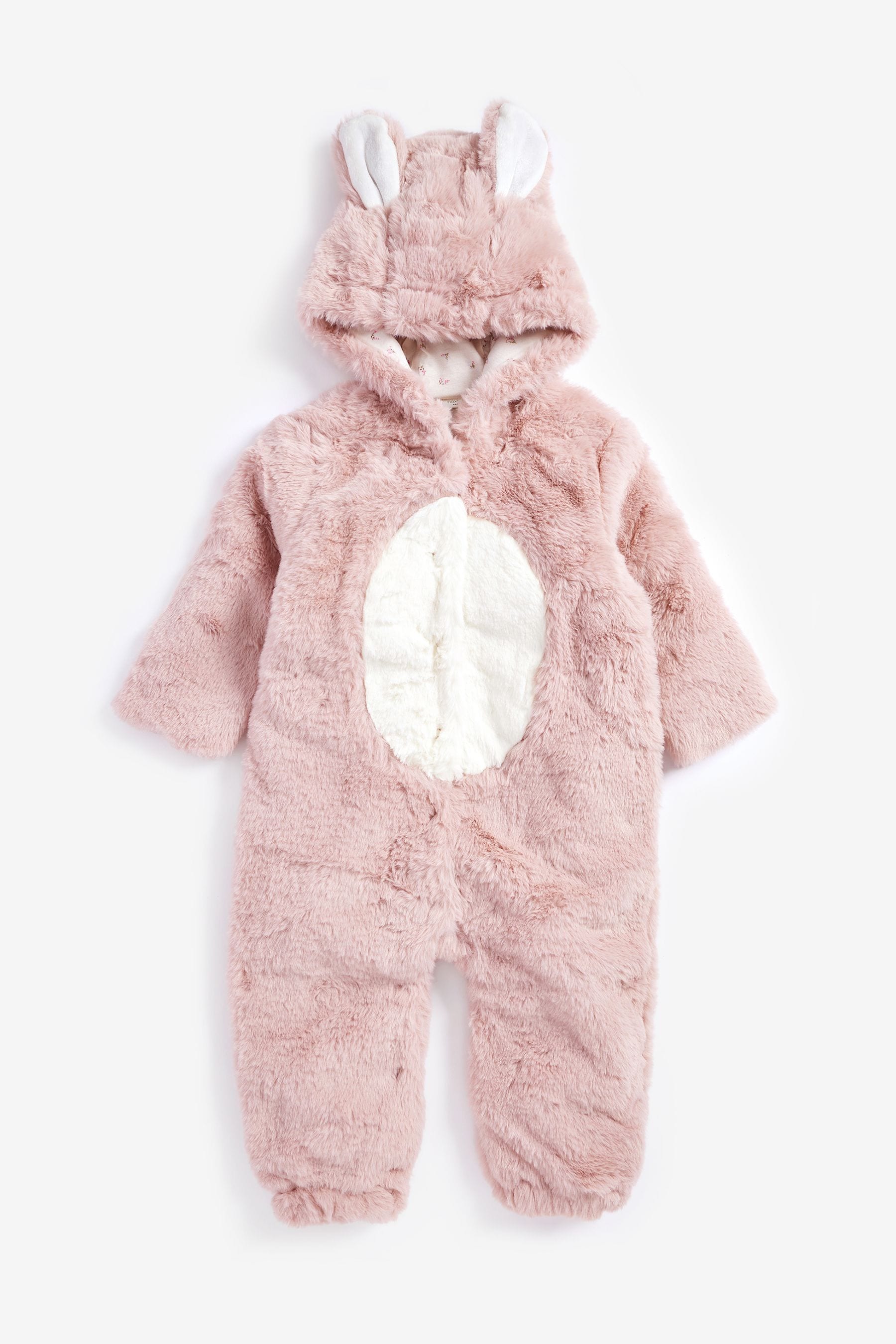 Pink Bunny Baby Pramsuit (0mths-2yrs)-<span style="color: #ff2a00;">Fawry</span>