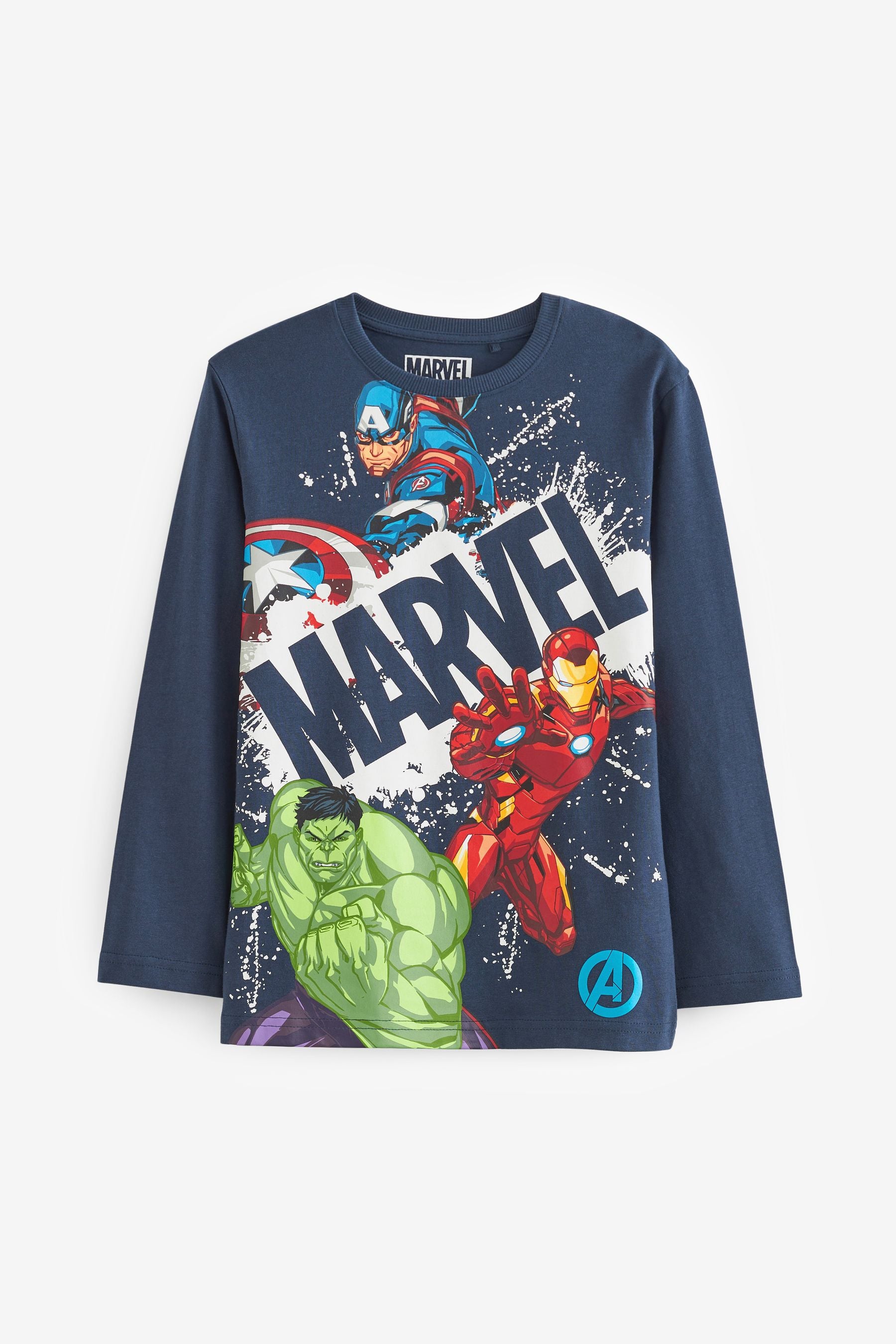 Blue/Grey Marvel 2 Pack Pyjamas (3-16yrs)