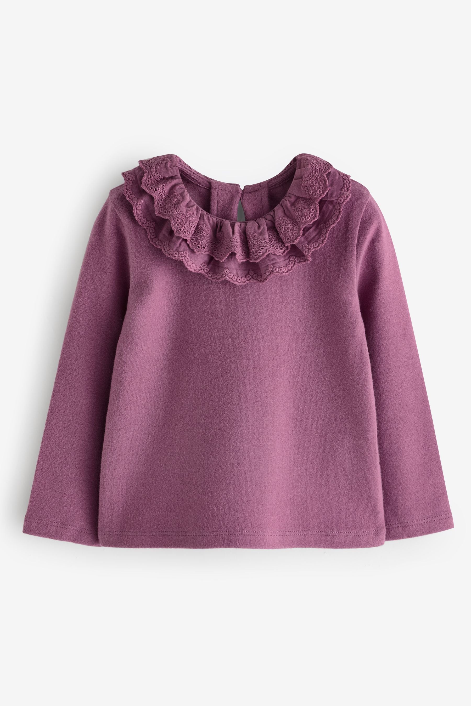 Purple Long Sleeve Collar Top (3mths-7yrs)