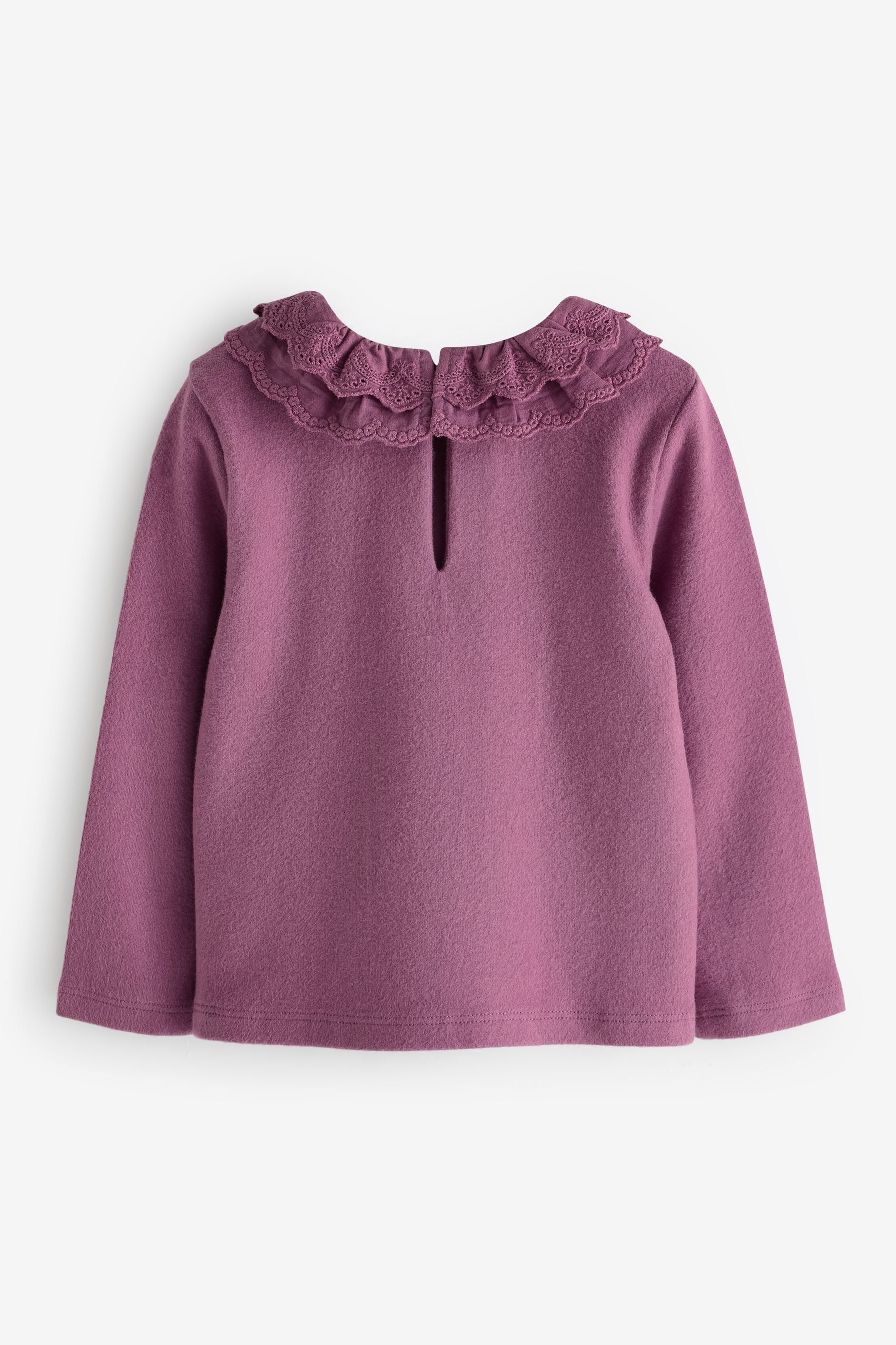 Purple Long Sleeve Collar Top (3mths-7yrs)