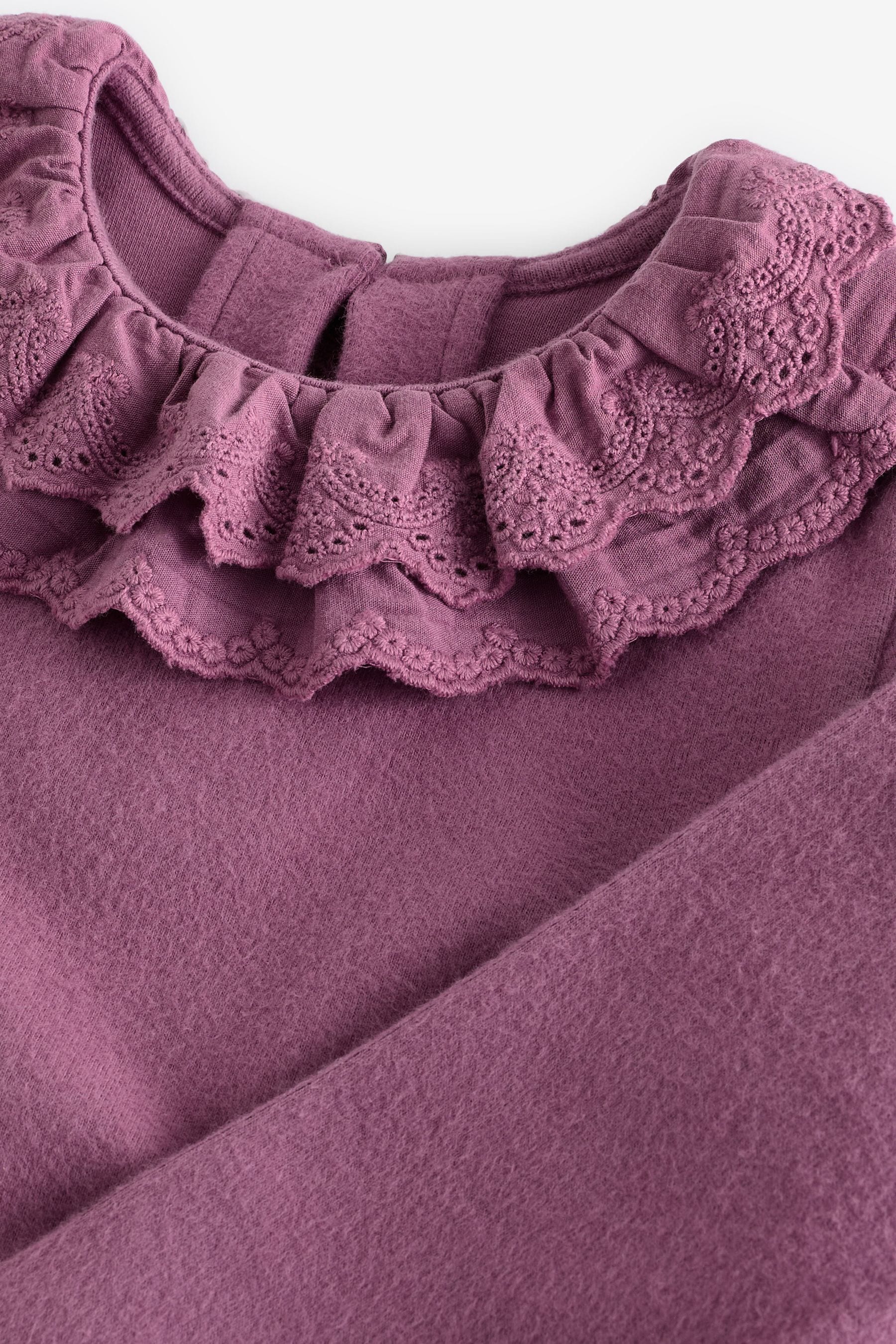 Purple Long Sleeve Collar Top (3mths-7yrs)