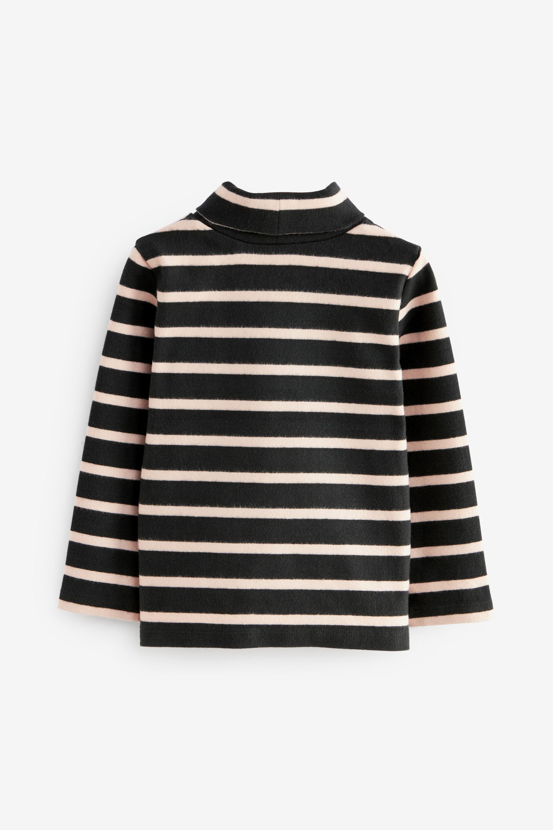 Stripe Brushed Long Sleeve Roll Neck Top (3mths-7yrs)