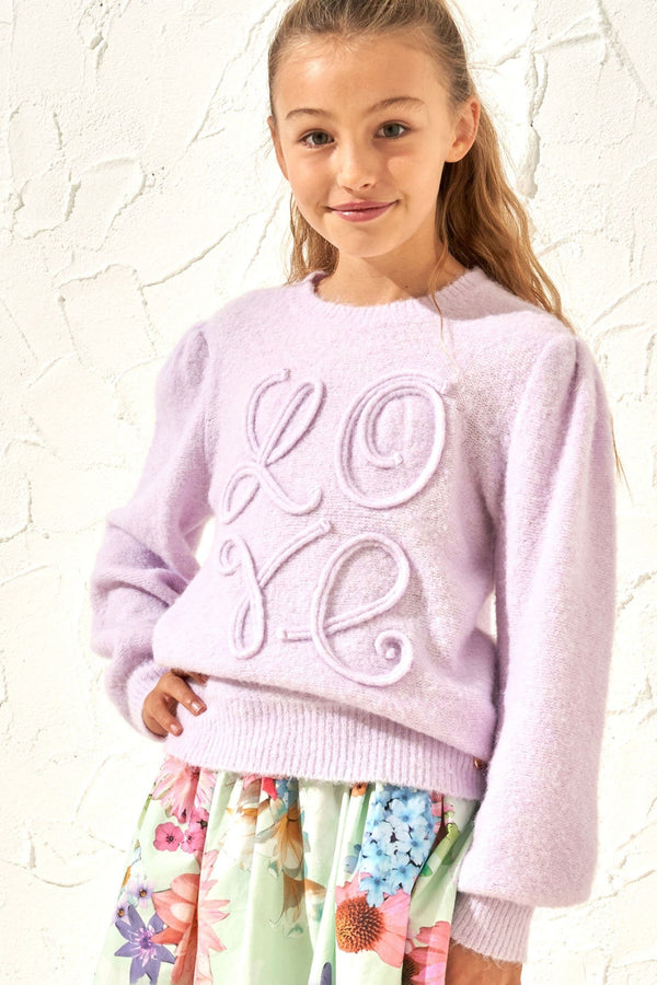 Angel & Rocket Purple Cecilia Supersoft Love Jumper