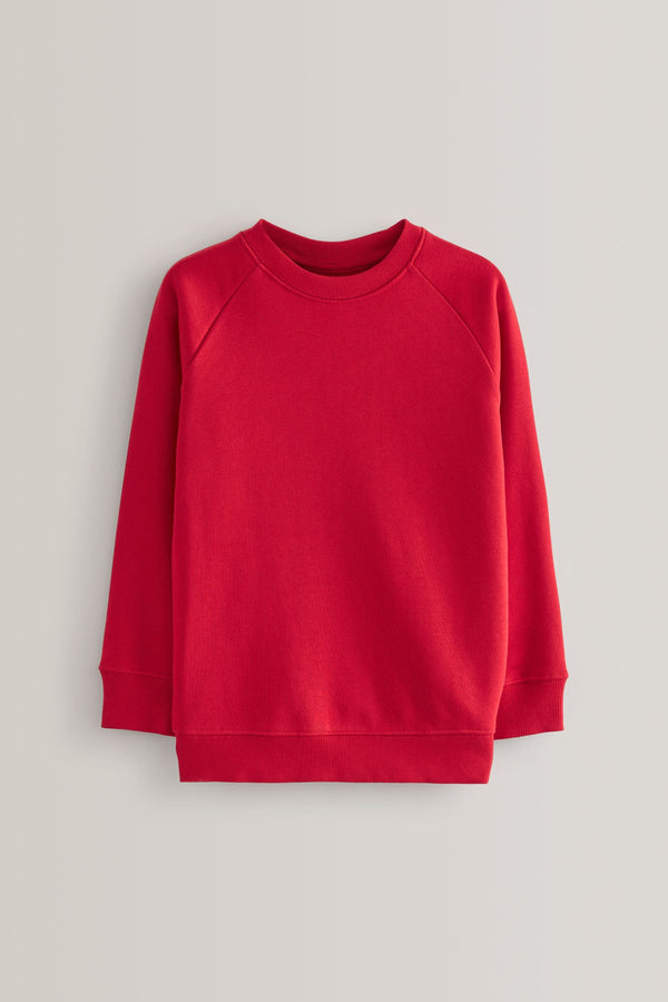 Red 1 Pack Crew Neck School Sweater (3-16yrs)