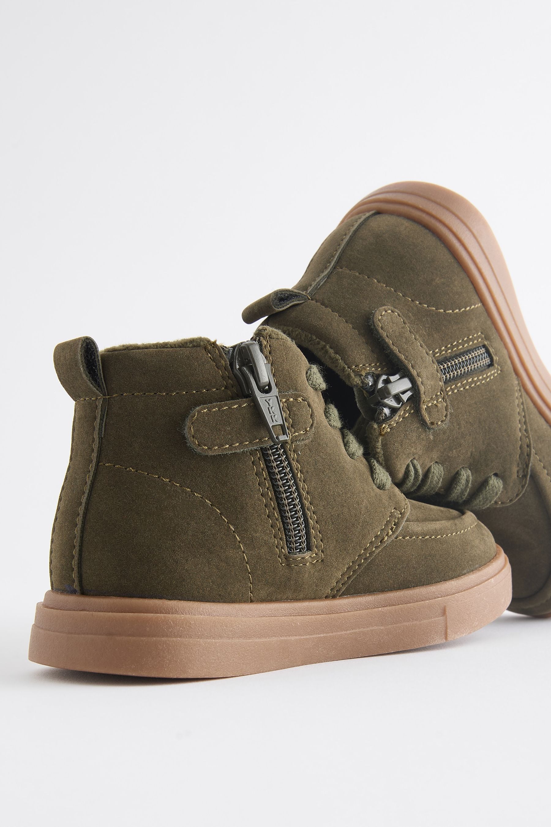 Green Standard Fit (F) Warm Lined Chukka Boots