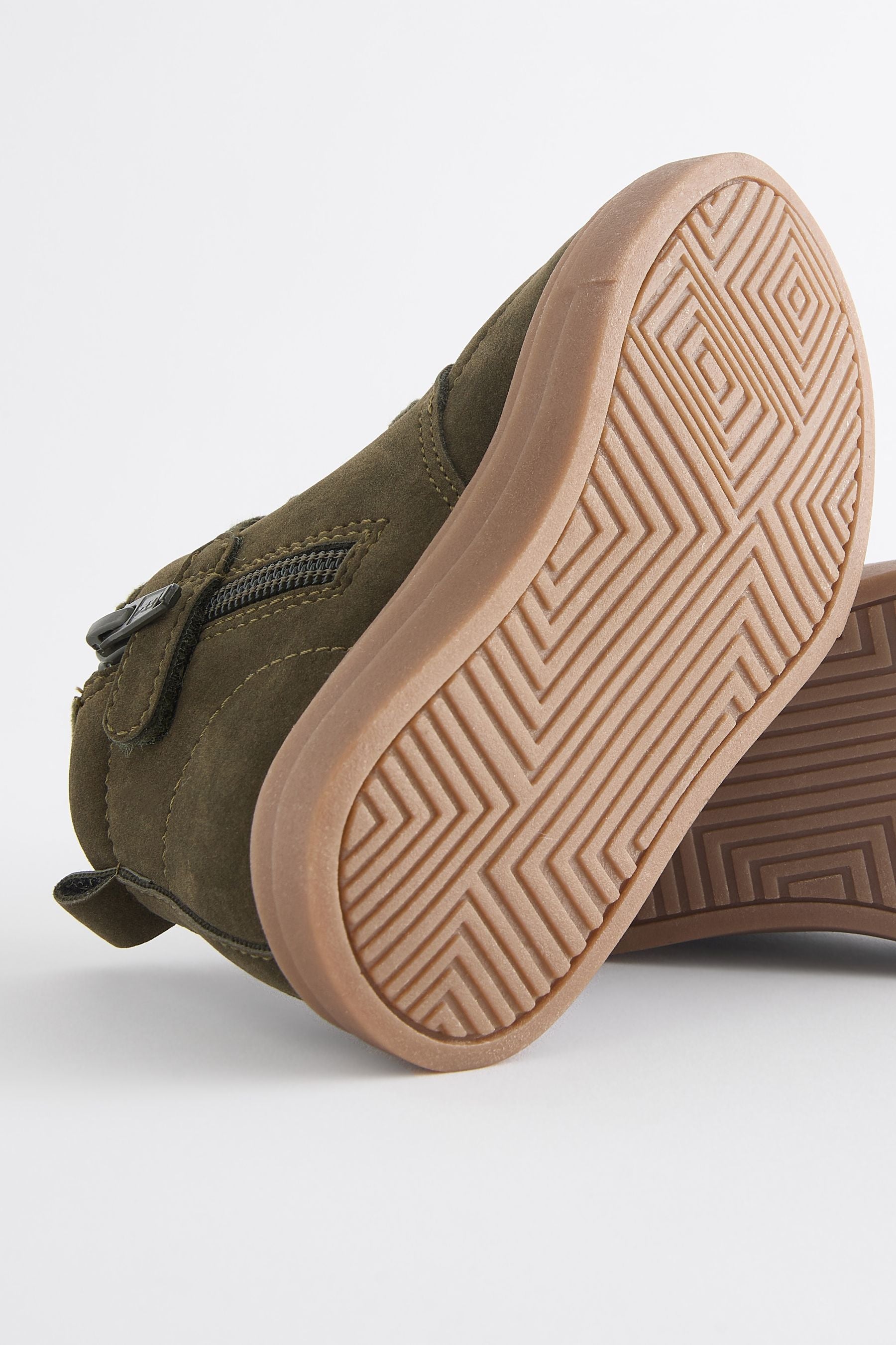 Green Standard Fit (F) Warm Lined Chukka Boots