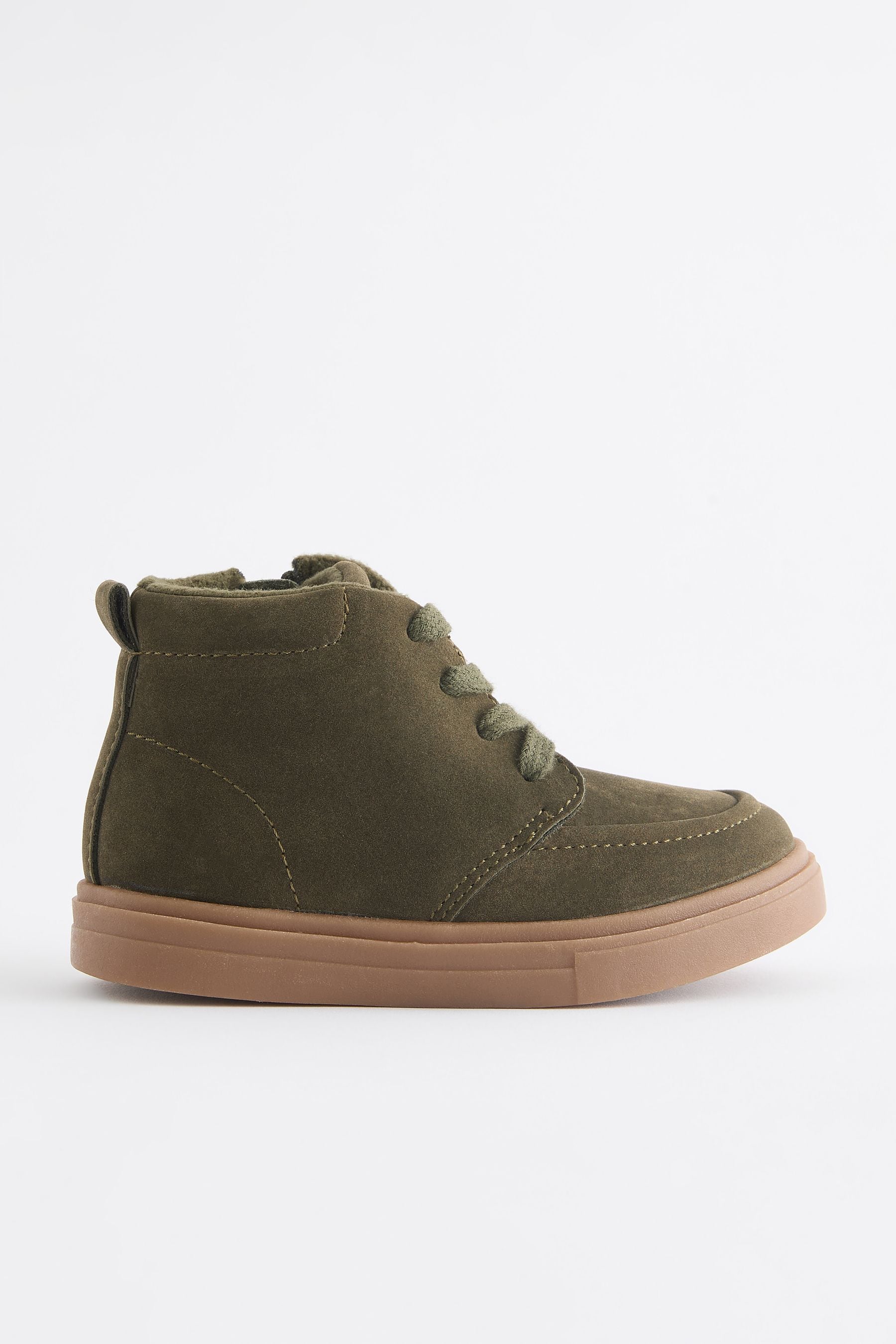 Green Standard Fit (F) Warm Lined Chukka Boots