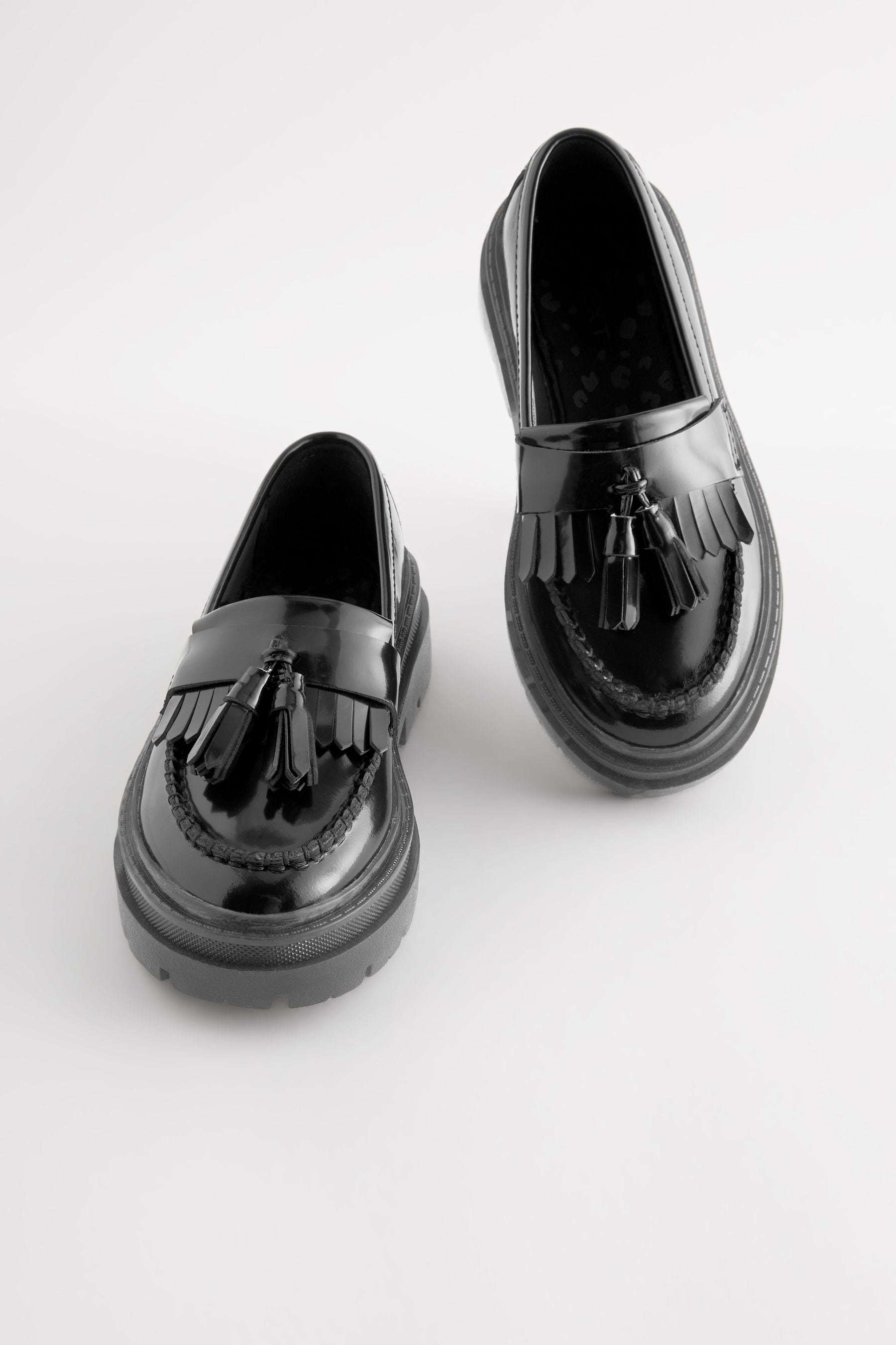 Black Chunky School Shoes