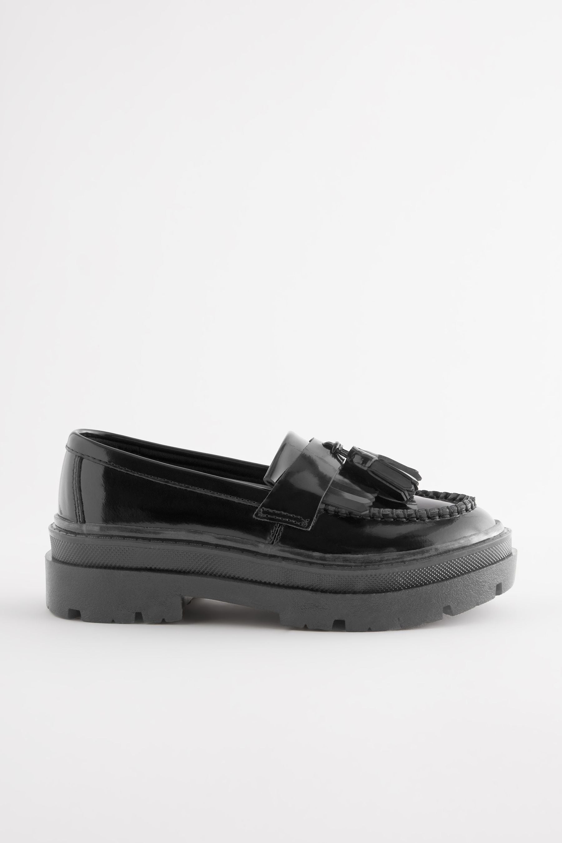 Black Chunky School Shoes